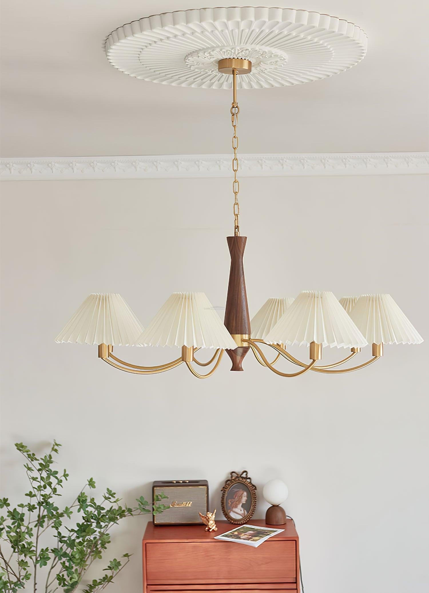 Pleated Chandelier with 3/6/8 heads - Variety-1-Luxehomezone