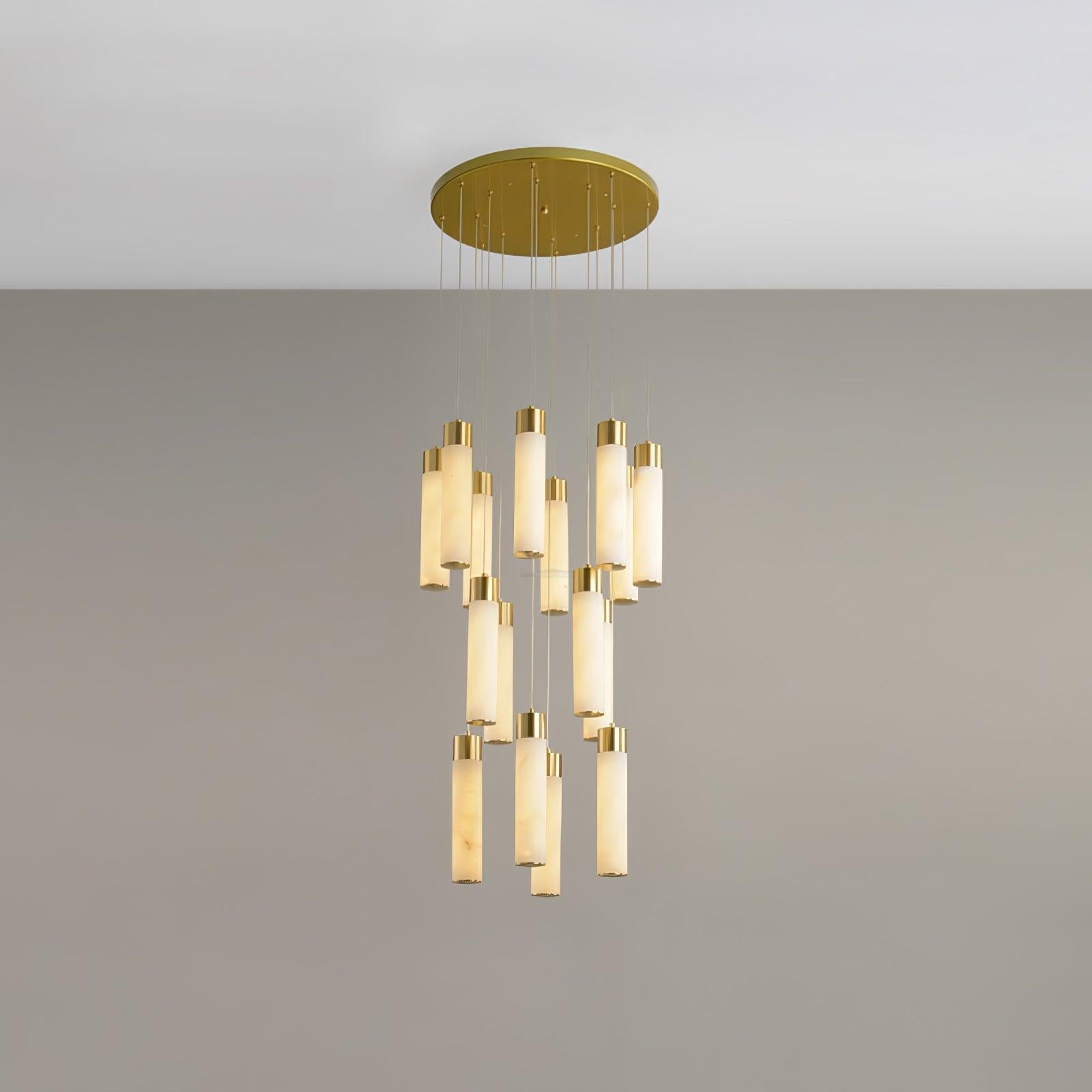 Celestial Alabaster Cascade Chandelier with 5/7/9/12/16/18/24/32 heads - Luxehomezone