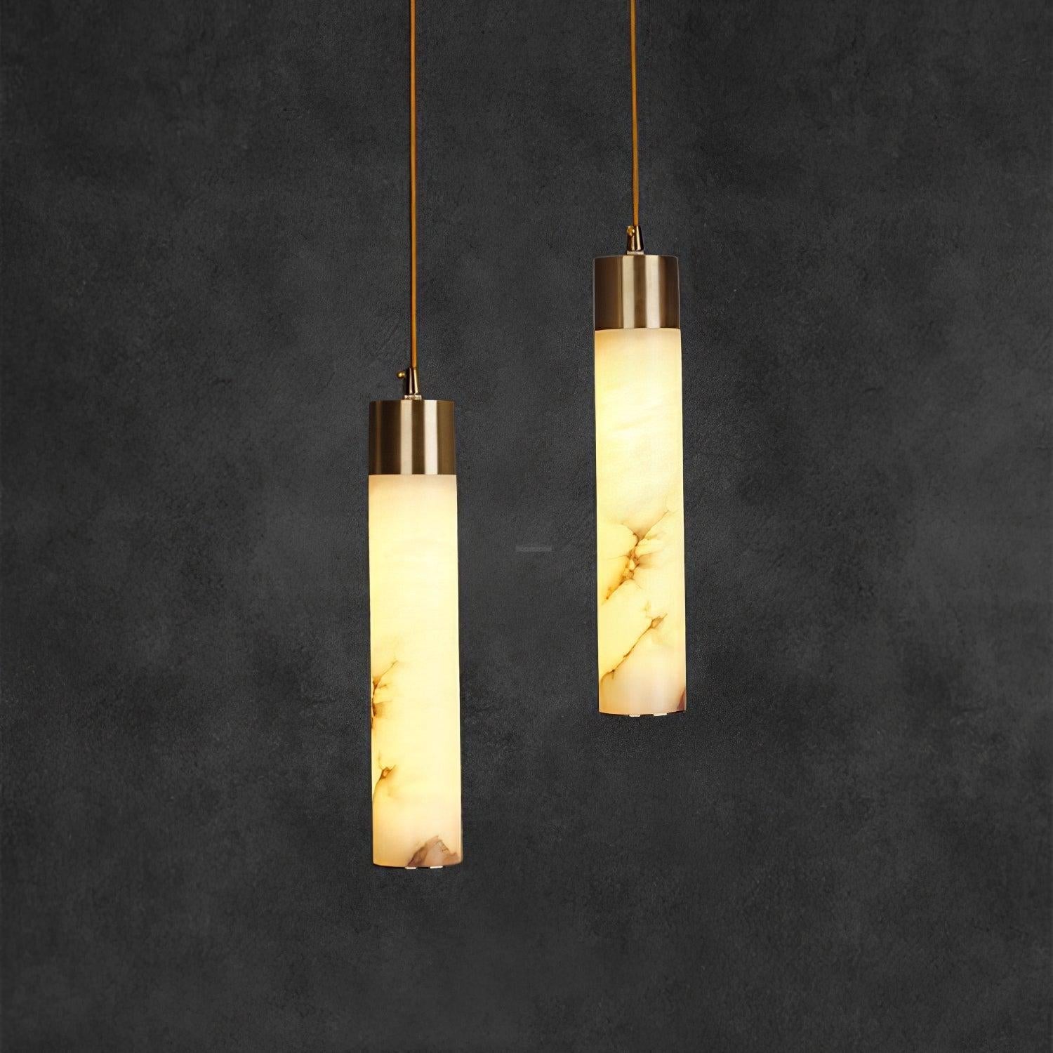 Tala Brass Alabaster Pendant Light - Alabaster, Alabaster Pendant-1-Luxehomezone