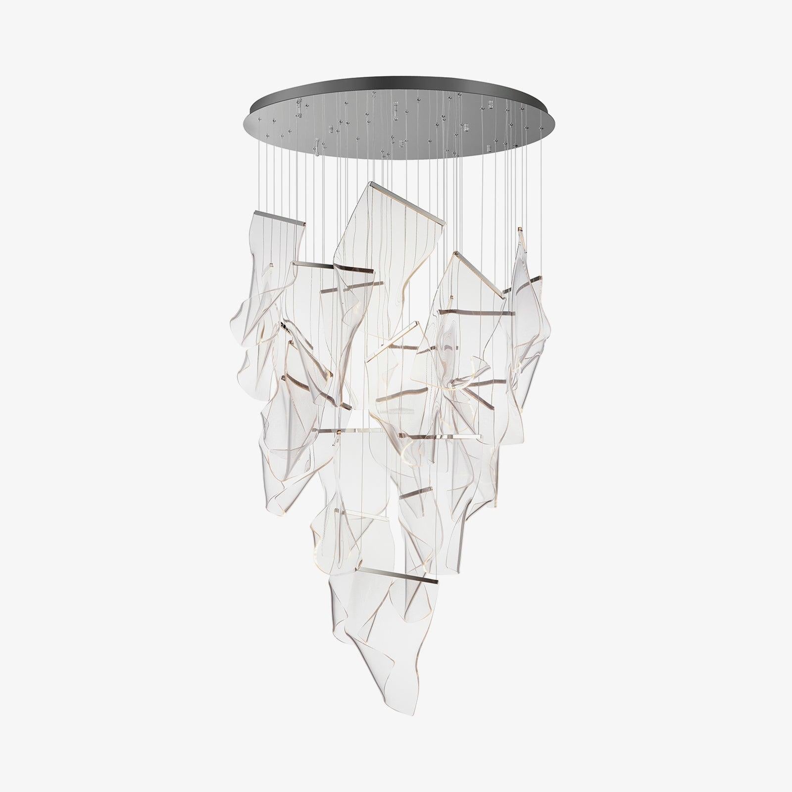 Acrylic Staircase Chandelier - Helia-1-Luxehomezone