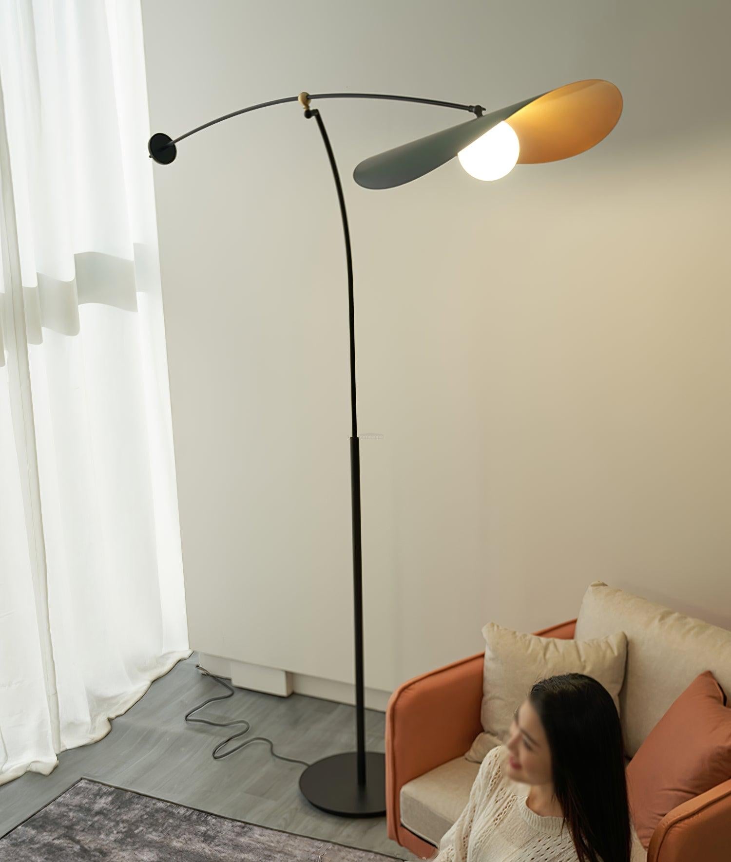 Alonso Floor Lamp  ∅ 6.6″ - Bent-1-Luxehomezone