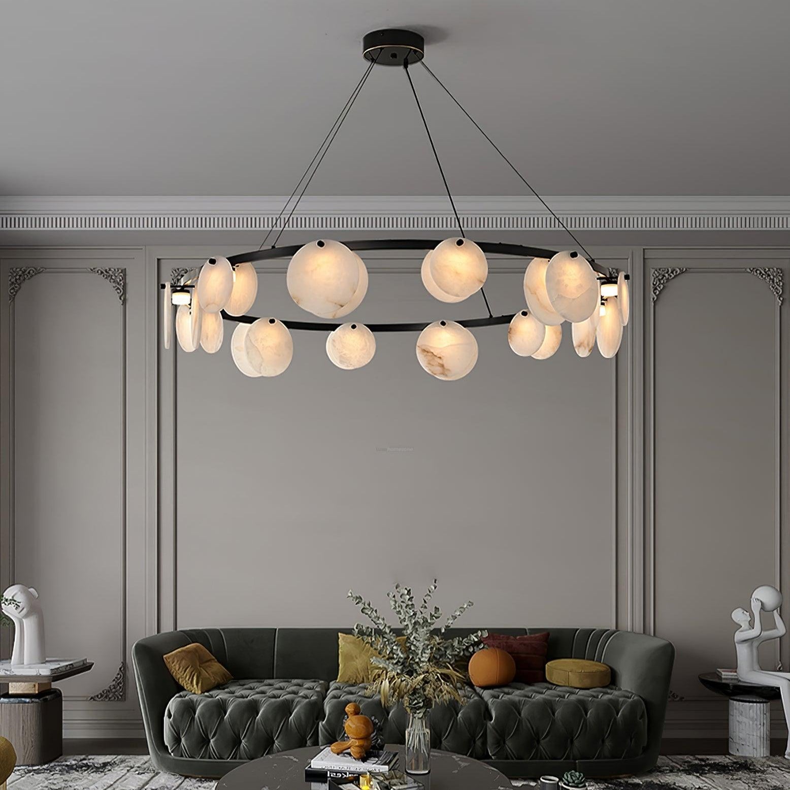 Trinidad Alabaster Chandelier - Alabaster, Alabaster Chandelier-1-Luxehomezone