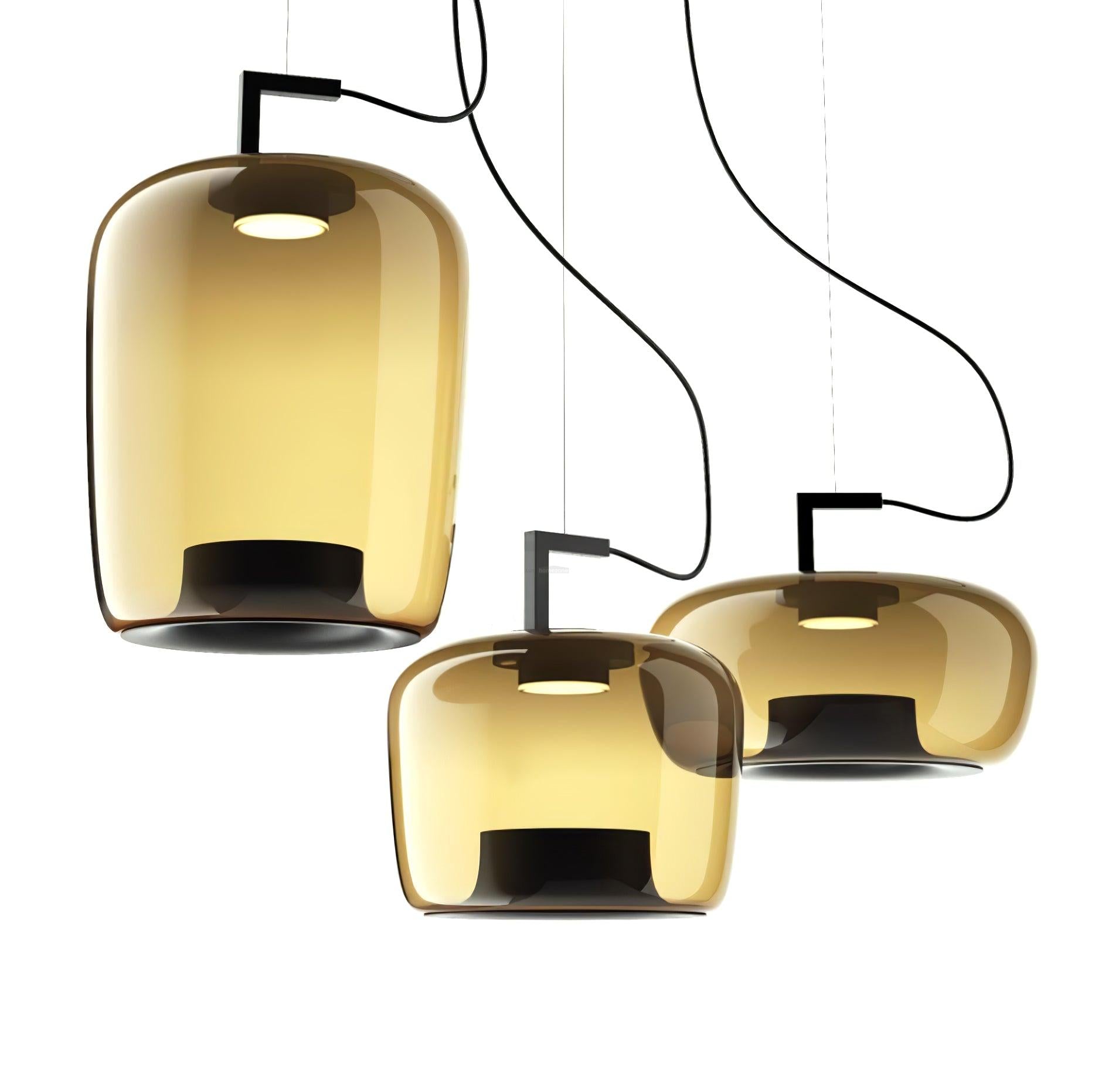 Doppelte Pendant - Art Glass-1-Luxehomezone
