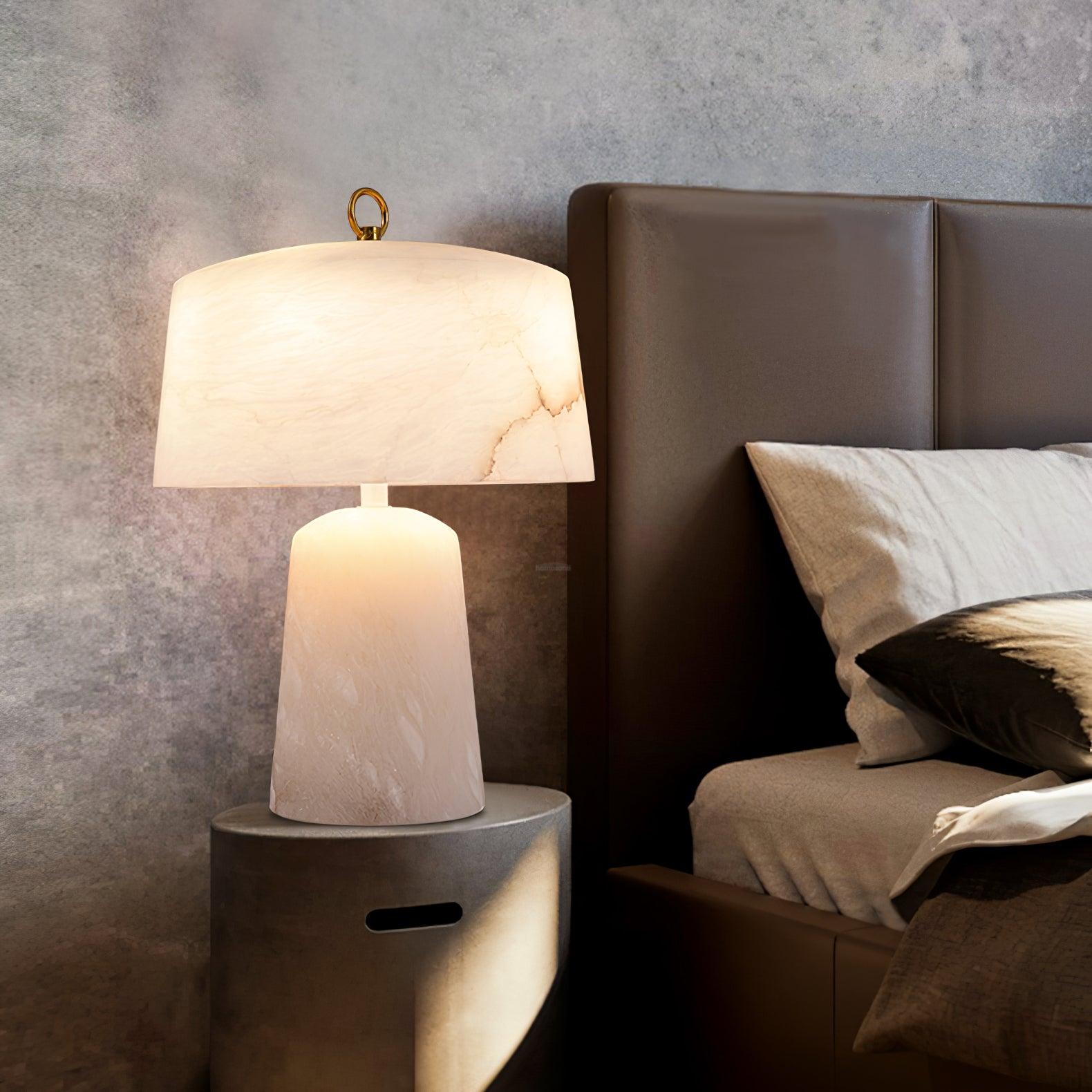 Aogashima Table Lamp  ∅ 11.8″ - Alabaster-1-Luxehomezone