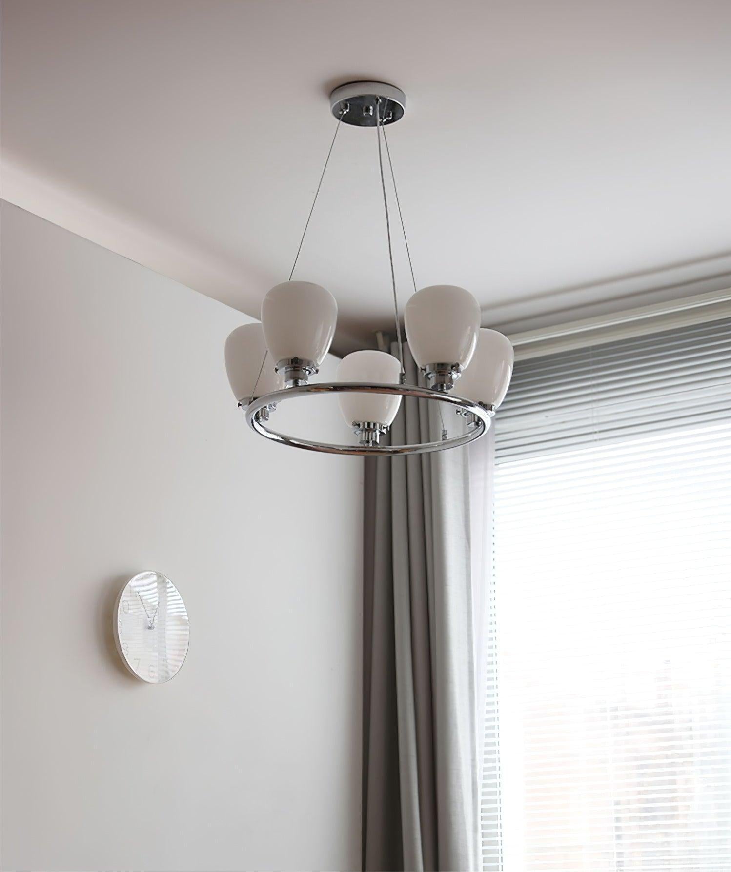 Werner Chandelier ∅ 17.7″ - Bend, Marshmallow Chandelier-1-Luxehomezone