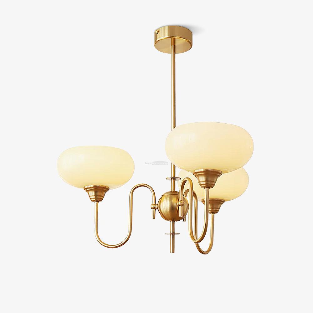 Creamy Persimmon Chandelier - Glass Chandelier, Persimmon-1-Luxehomezone