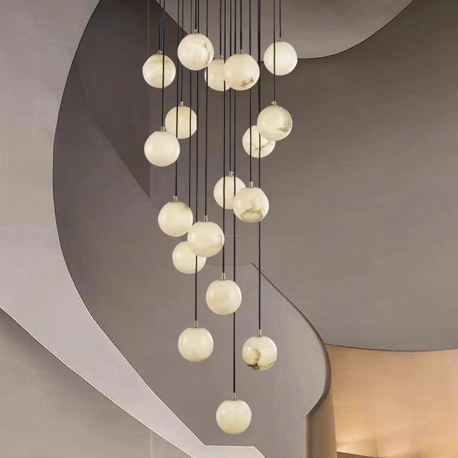 Alabaster Balls Cluster Chandelier with 3/5/7/9/16/18 heads - Luxehomezone