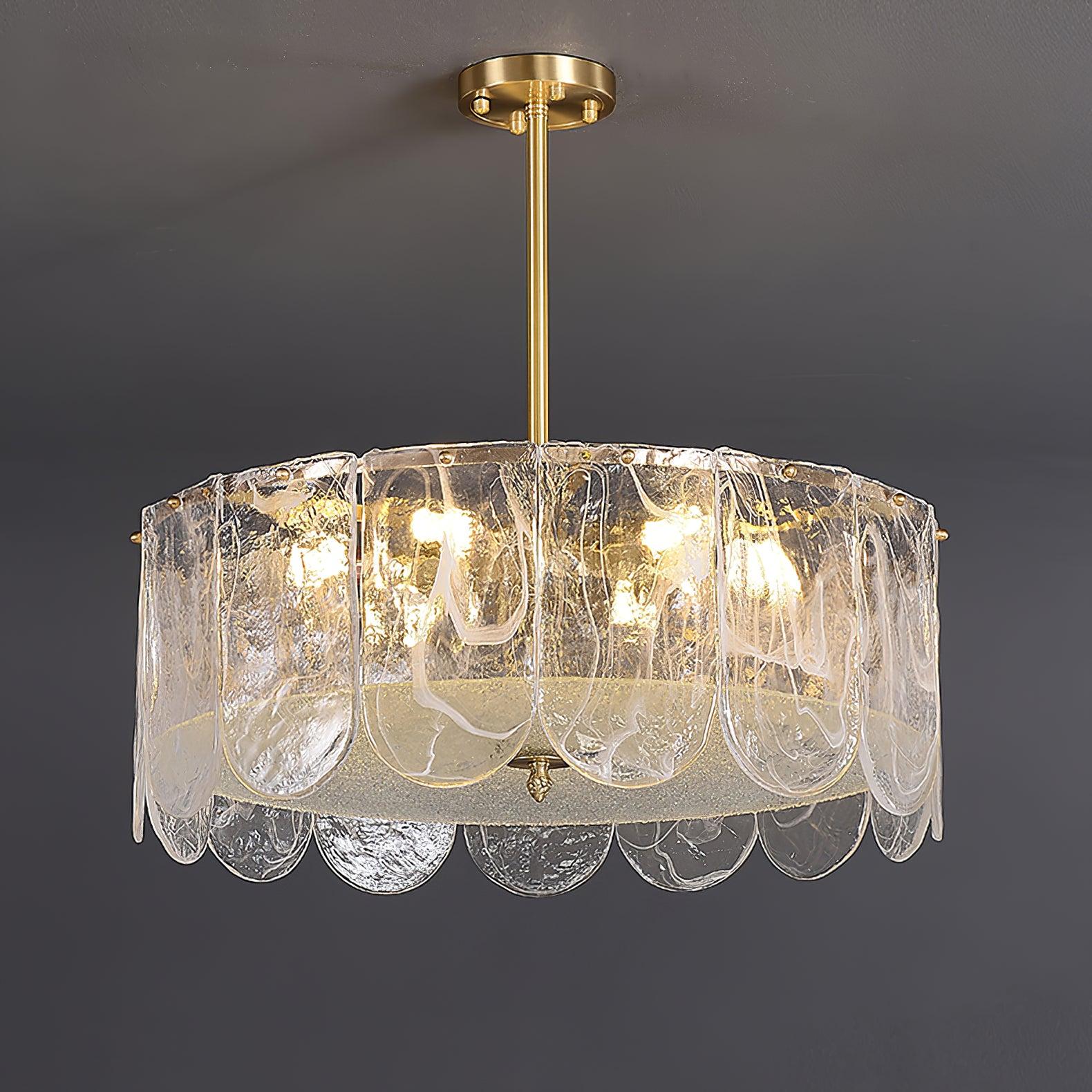 Traditional Classic Metal Glass Chandelier ∅ 15.7″ - Luxehomezone