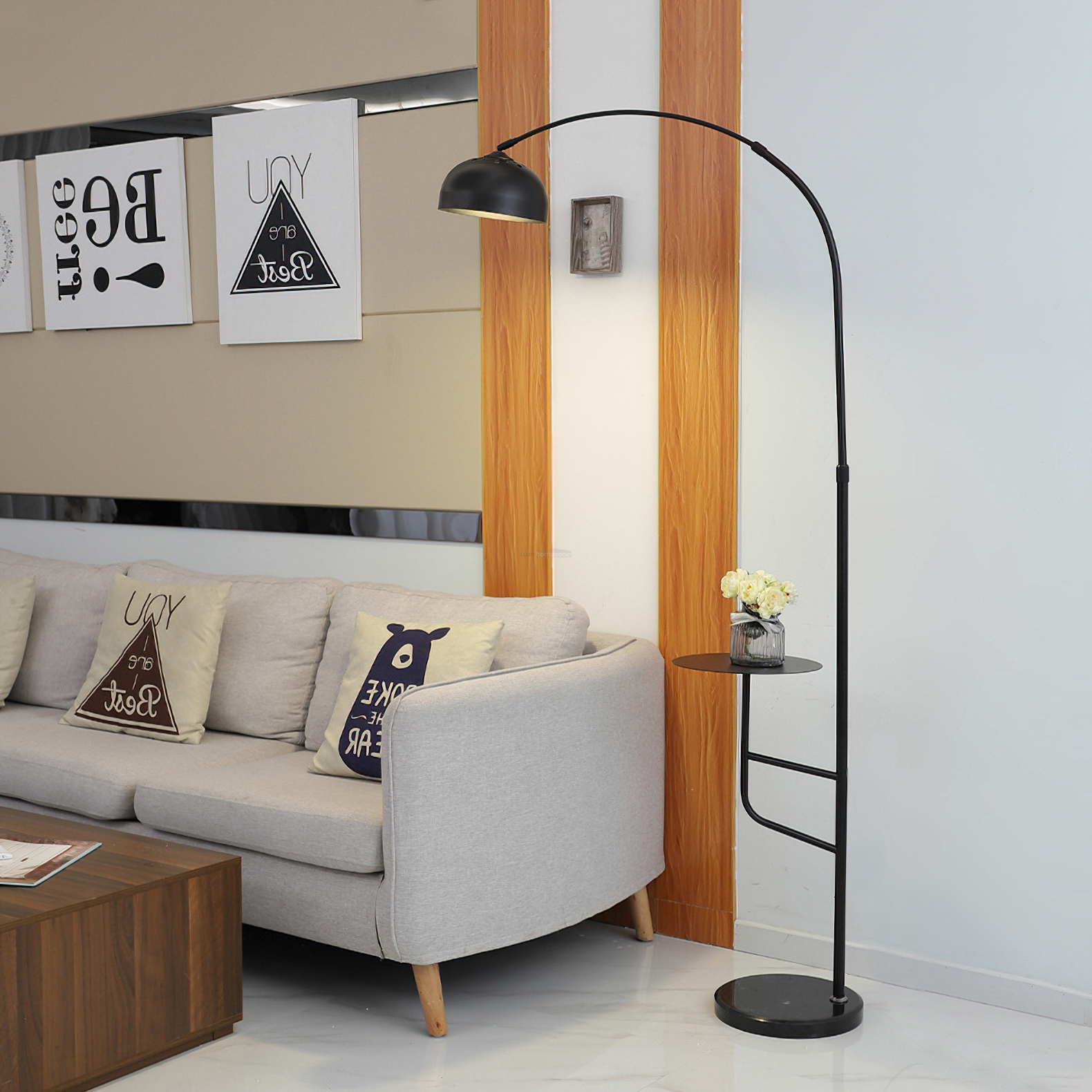 Arc Bell Floor Lamp  ∅ 11″ - Bent-1-Luxehomezone