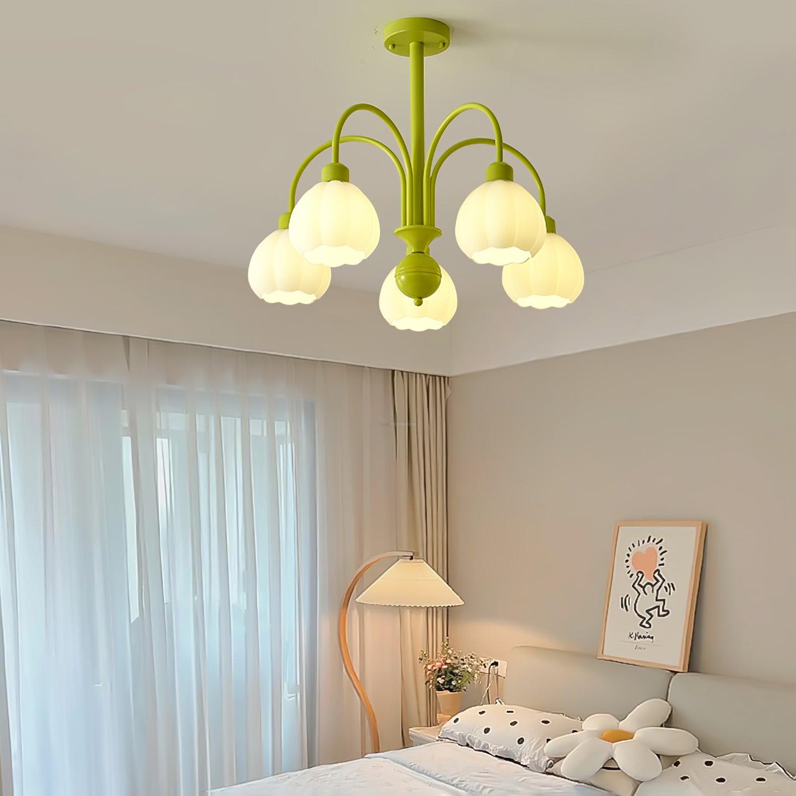 Cream Pumpkin Ball Chandelier with 4/5/6/8 heads - Zahara-1-Luxehomezone