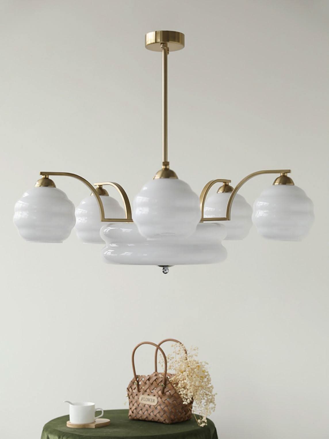 Art Deco Vintage Chandelier with 3+1 heads/5+1 heads - Luxehomezone