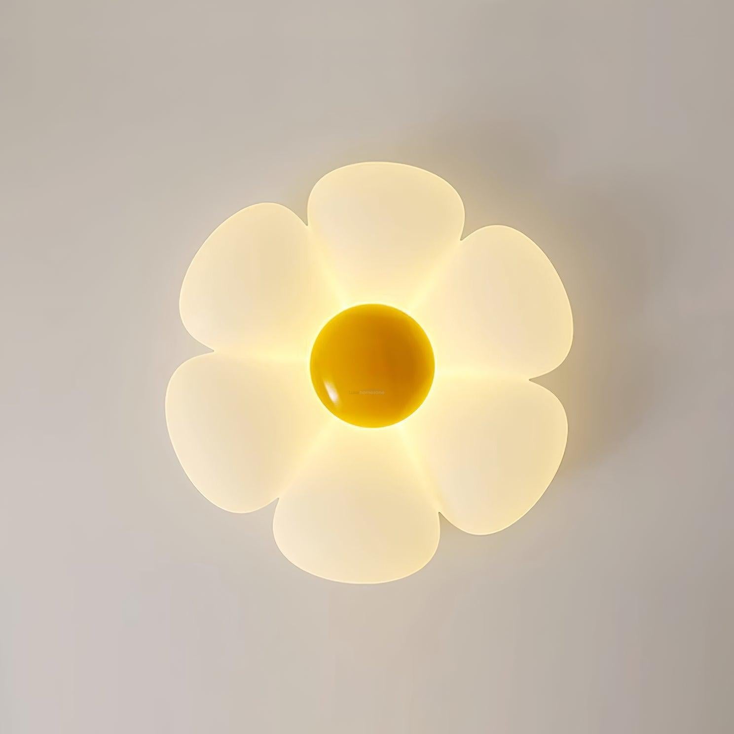 Six-leaf Flower Kids Room Ceiling Lamp  ∅ 19.7″ - Candy, Flush Mounts, Green, Pink, White, Yellow-1-Luxehomezone