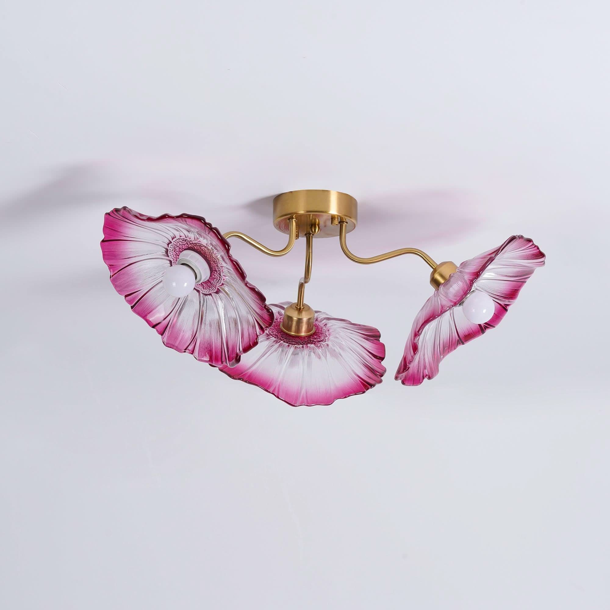 Lotus Leaf Glass Ceiling Lamp ∅ 31.5″/39.4'' - Luxehomezone
