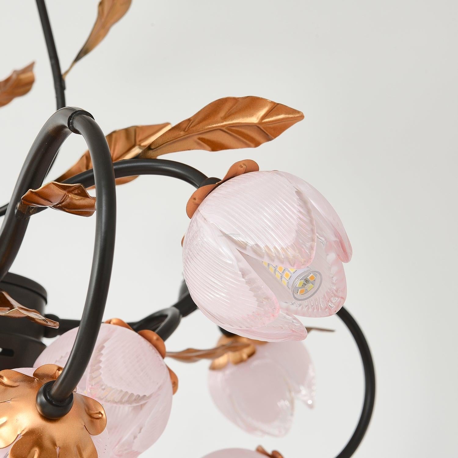 Pink Flower Blossom Chandelier Φ 22.8″ - Karen-1-Luxehomezone
