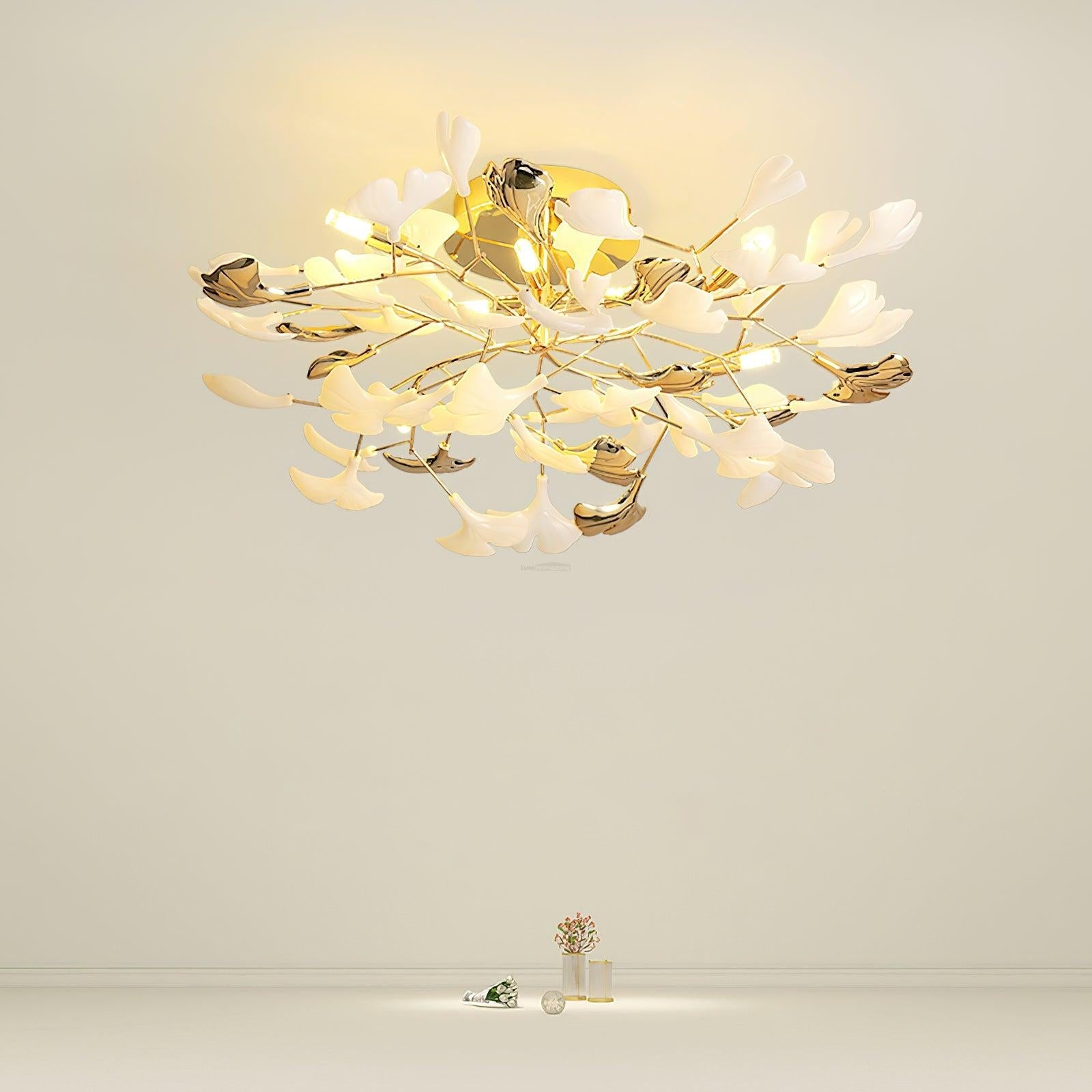 Gingko Rotating Style Ceiling Lamp - Gingko, Gingko Chandelier, Semi Flush Mounts-1-Luxehomezone