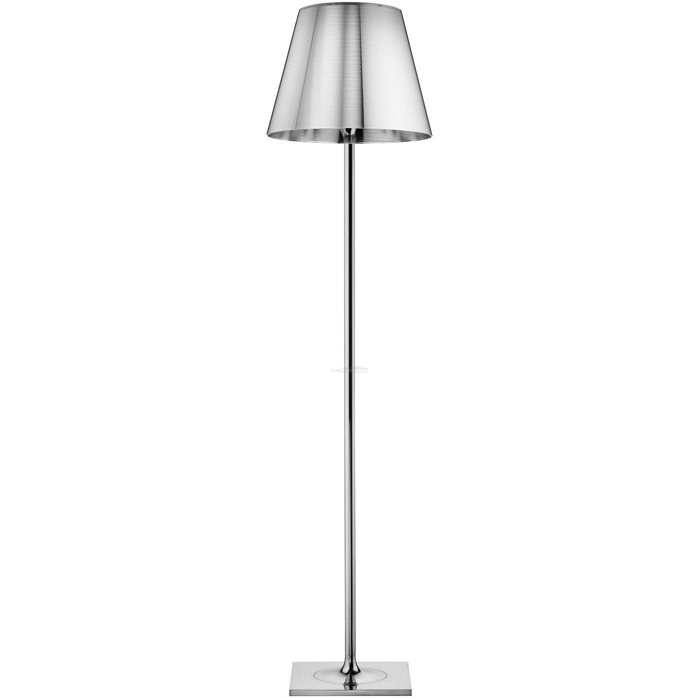 Chrome Prism Floor Lamp ∅ 15.7″ - Art Glass-1-Luxehomezone