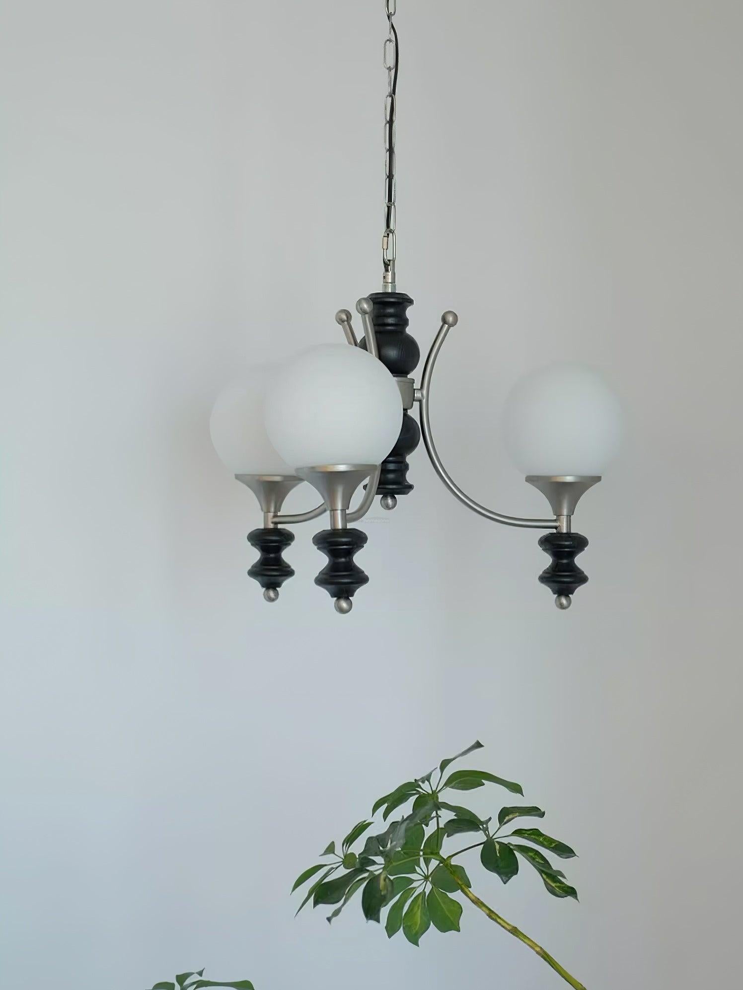 Tina Wooden Chandelier with 3/5 heads - Bend, Marshmallow Chandelier-1-Luxehomezone
