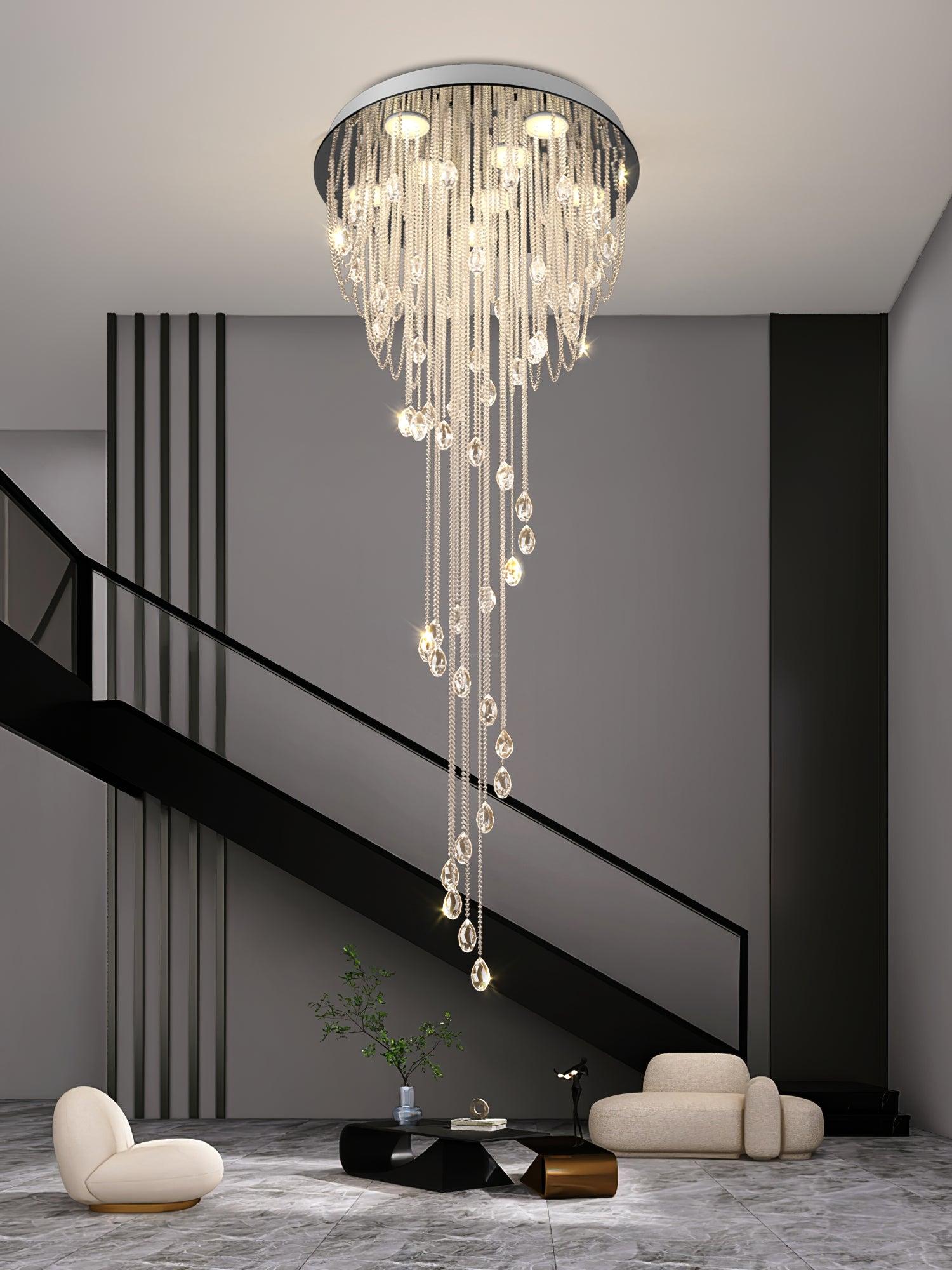 Classic Symphony Spiral Round Chandelier - Helia-1-Luxehomezone