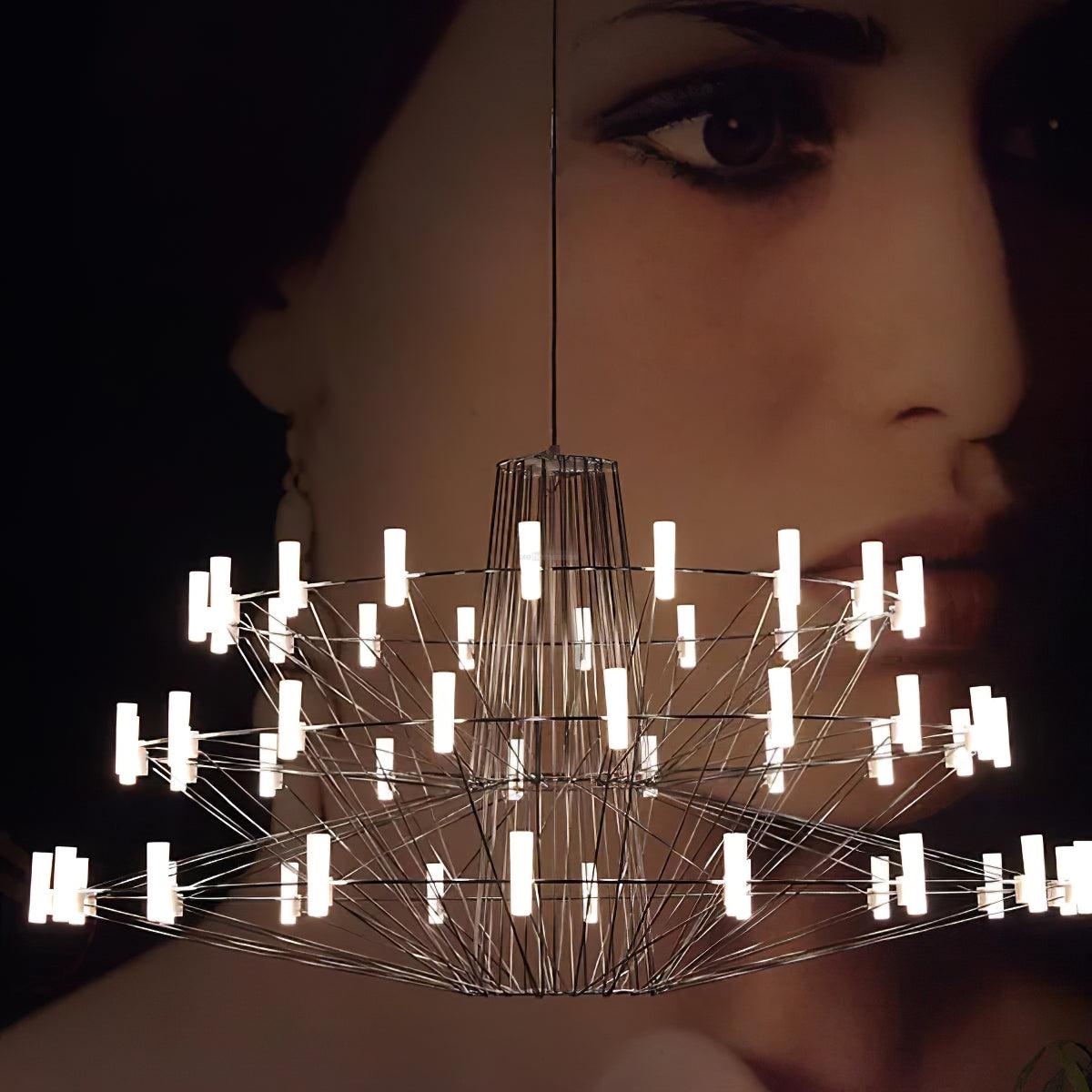 Sky Ballet Candle Chandelier ∅ 33.5″ ~∅ 39.8″ - Candle-1-Luxehomezone
