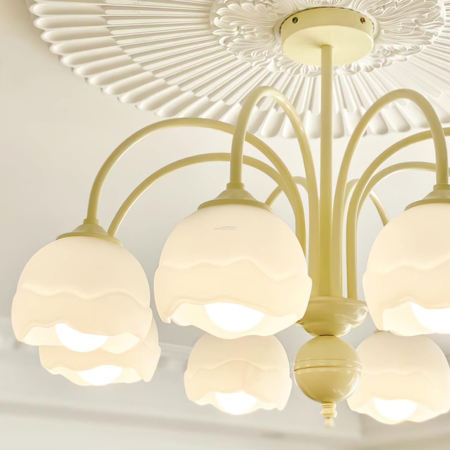 Creamy Chandelier with 5/6/8 heads - Zahara-1-Luxehomezone