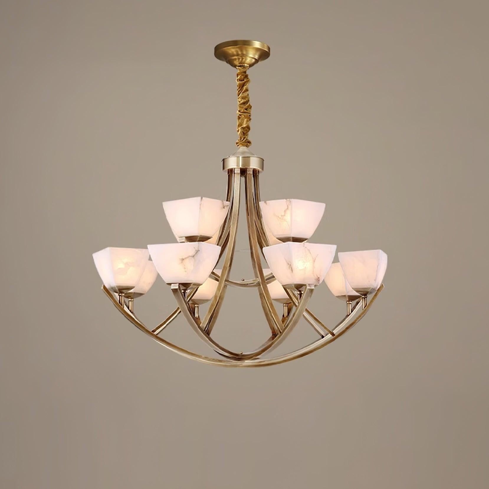 Dover Brass Chandelier with 8 heads - Luxehomezone