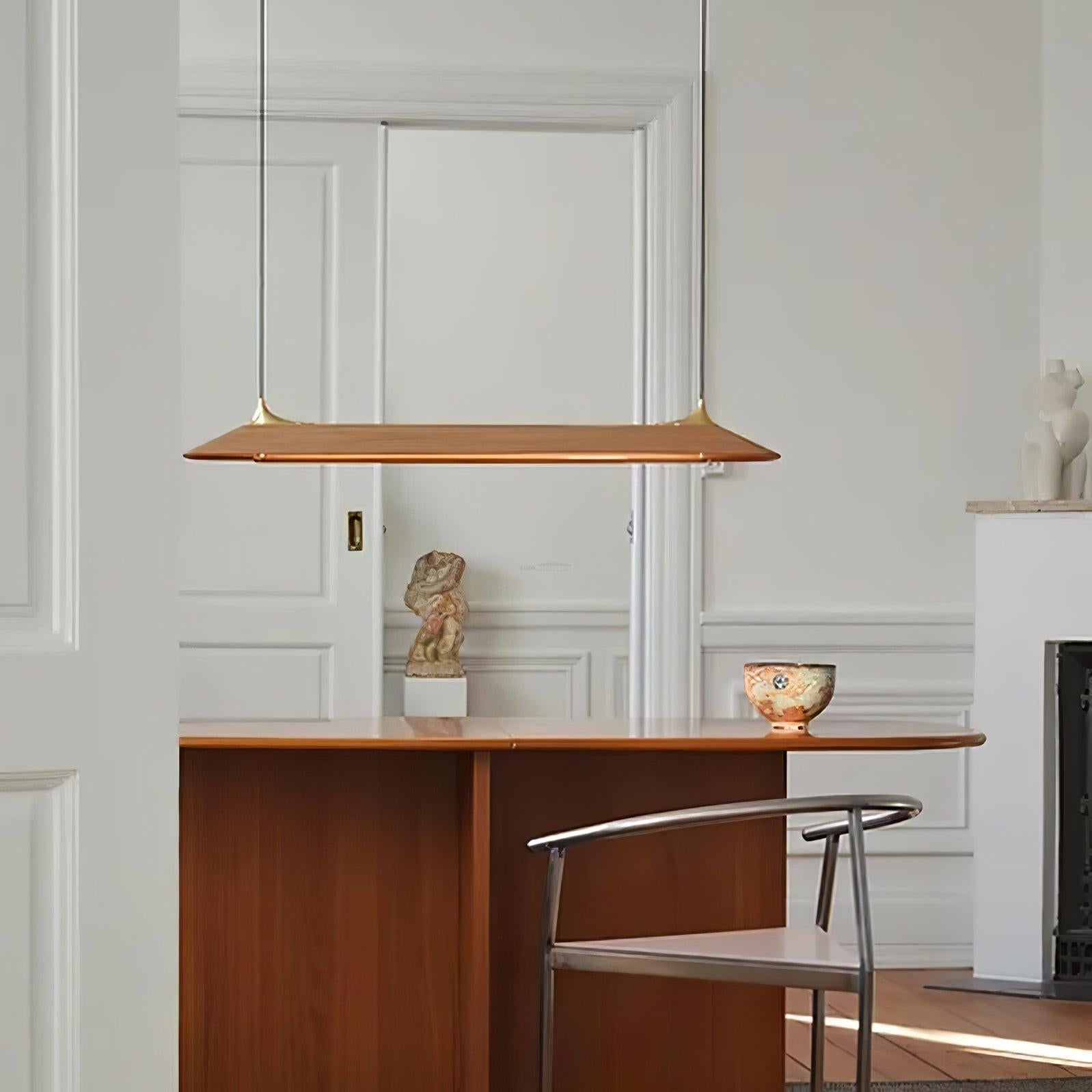 Luxehomezone Wooden Linear Chandelier - Bar-1-Luxehomezone