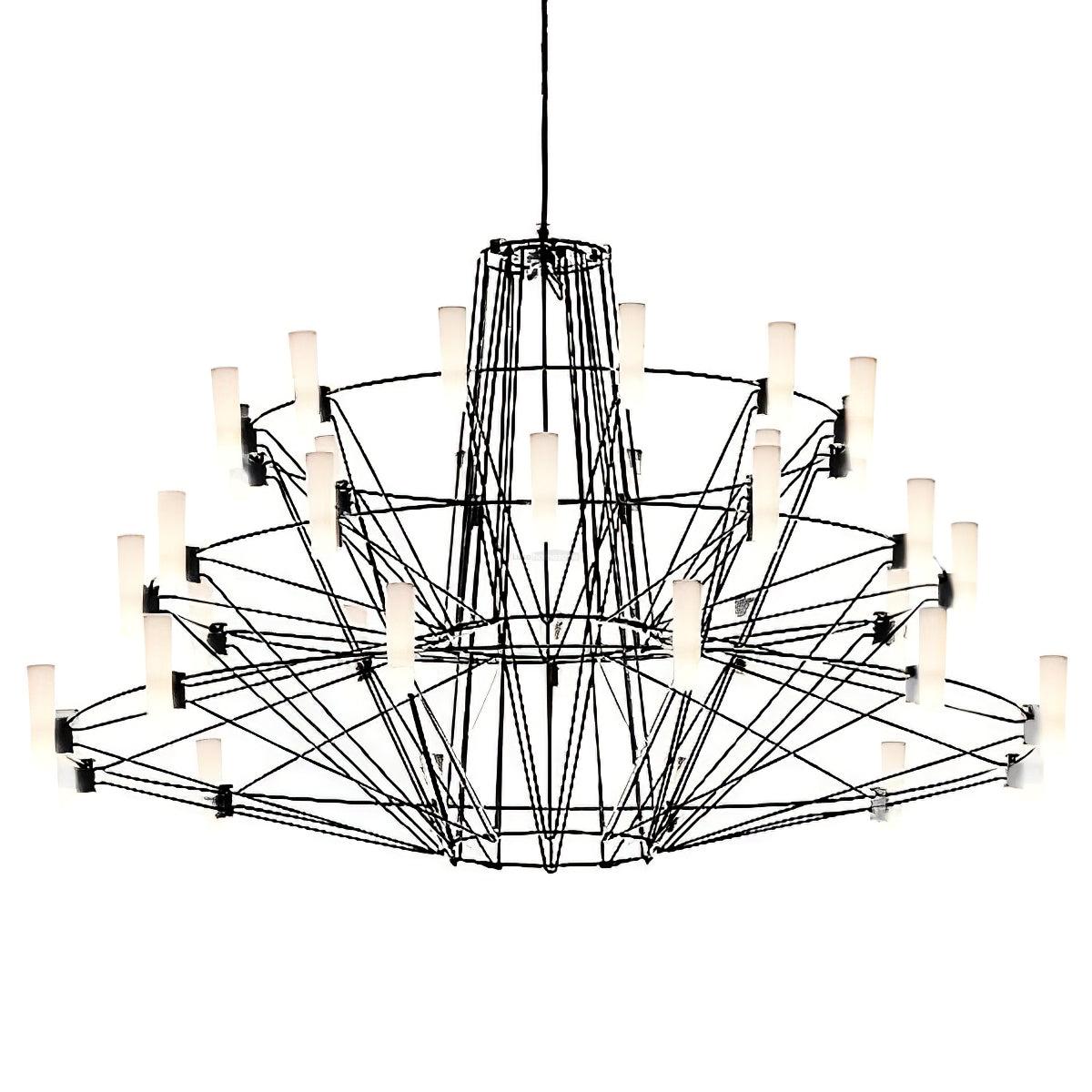 Sky Ballet Candle Chandelier ∅ 33.5″ ~∅ 39.8″ - Candle-1-Luxehomezone