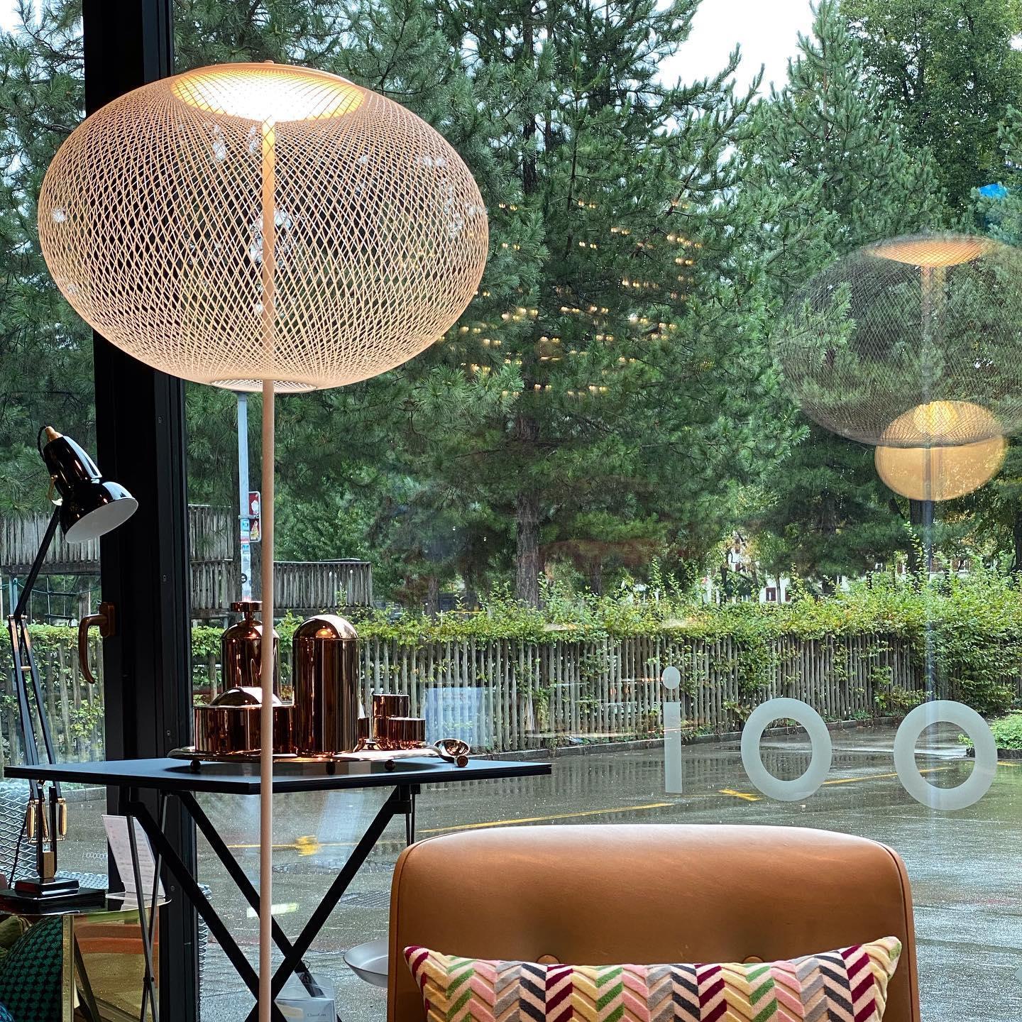 Metallic Meshwork Floor Lamp  ∅ 19.7″ - Metallic Meshwork-1-Luxehomezone