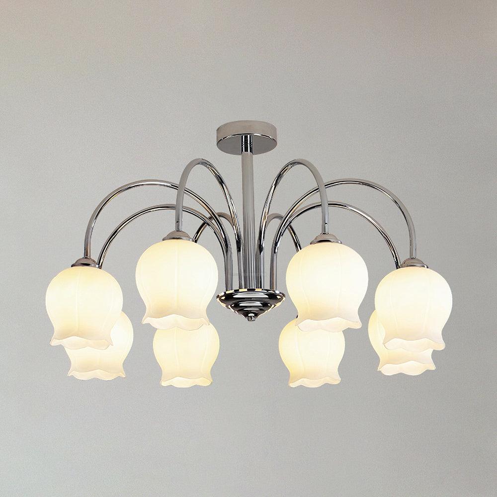 Floral Glass Chandelier with 5/6/8 heads - Luxehomezone