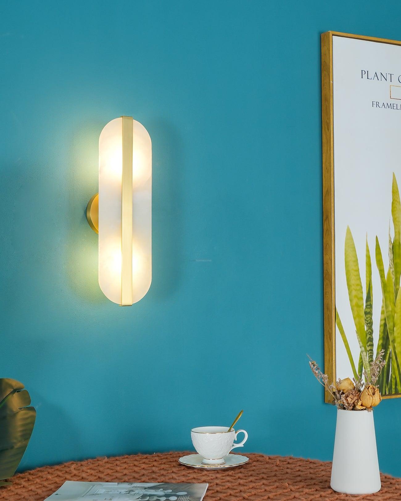 Stone Alabaster LED Wall Sconce - Alabaster, Alabaster Wall Lamp-1-Luxehomezone