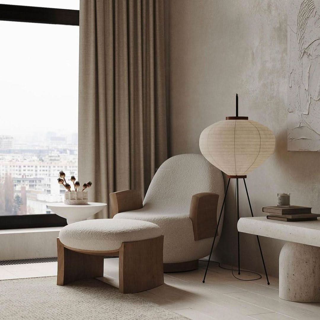 Akari Paper Floor Lamp - Luxehomezone