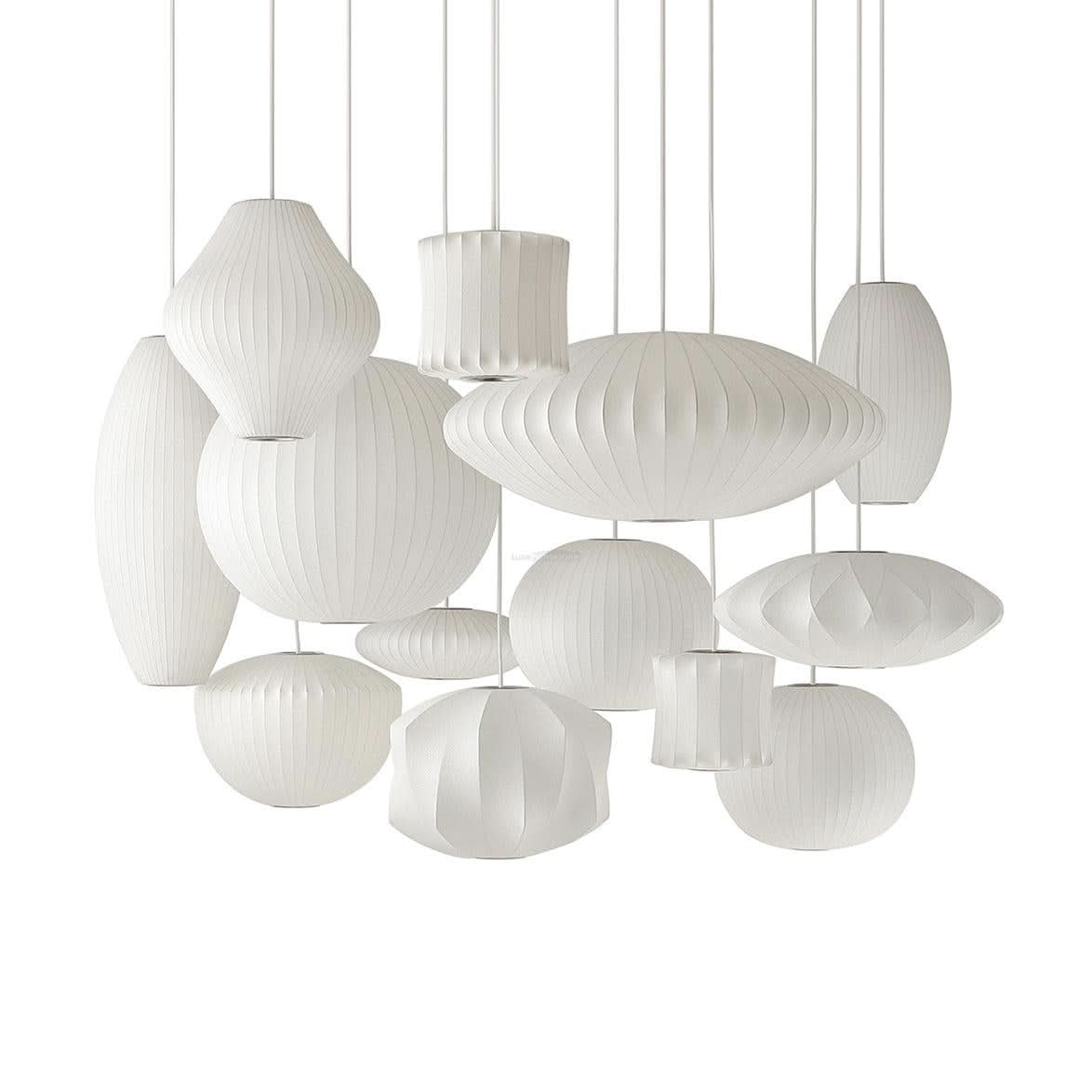 Bubble Pendant Light with Artificial Silk Lampshade - Luxehomezone