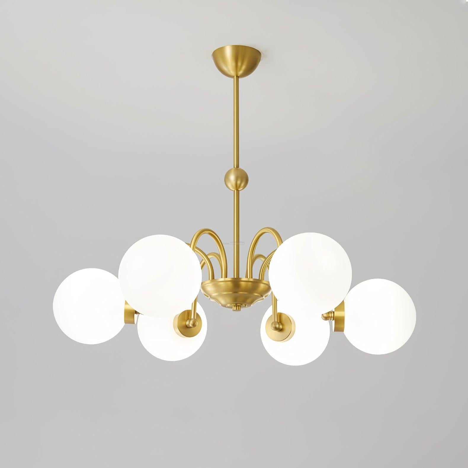 Yisu Brass Chandelier with 3/6/8 heads - Bend, Marshmallow Chandelier-1-Luxehomezone