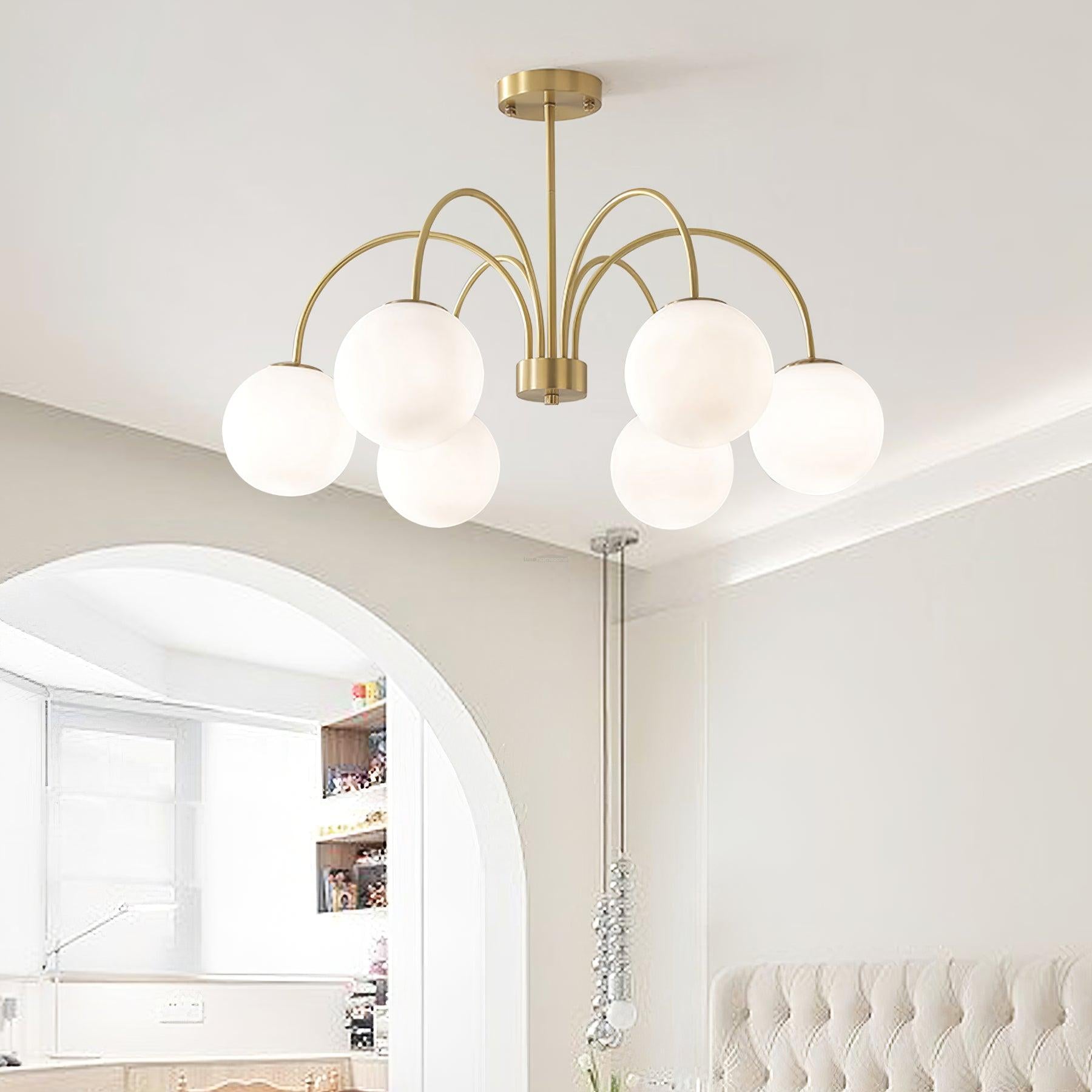 Orillia Chandelier with 6/8 heads - Bend, Marshmallow Chandelier-1-Luxehomezone