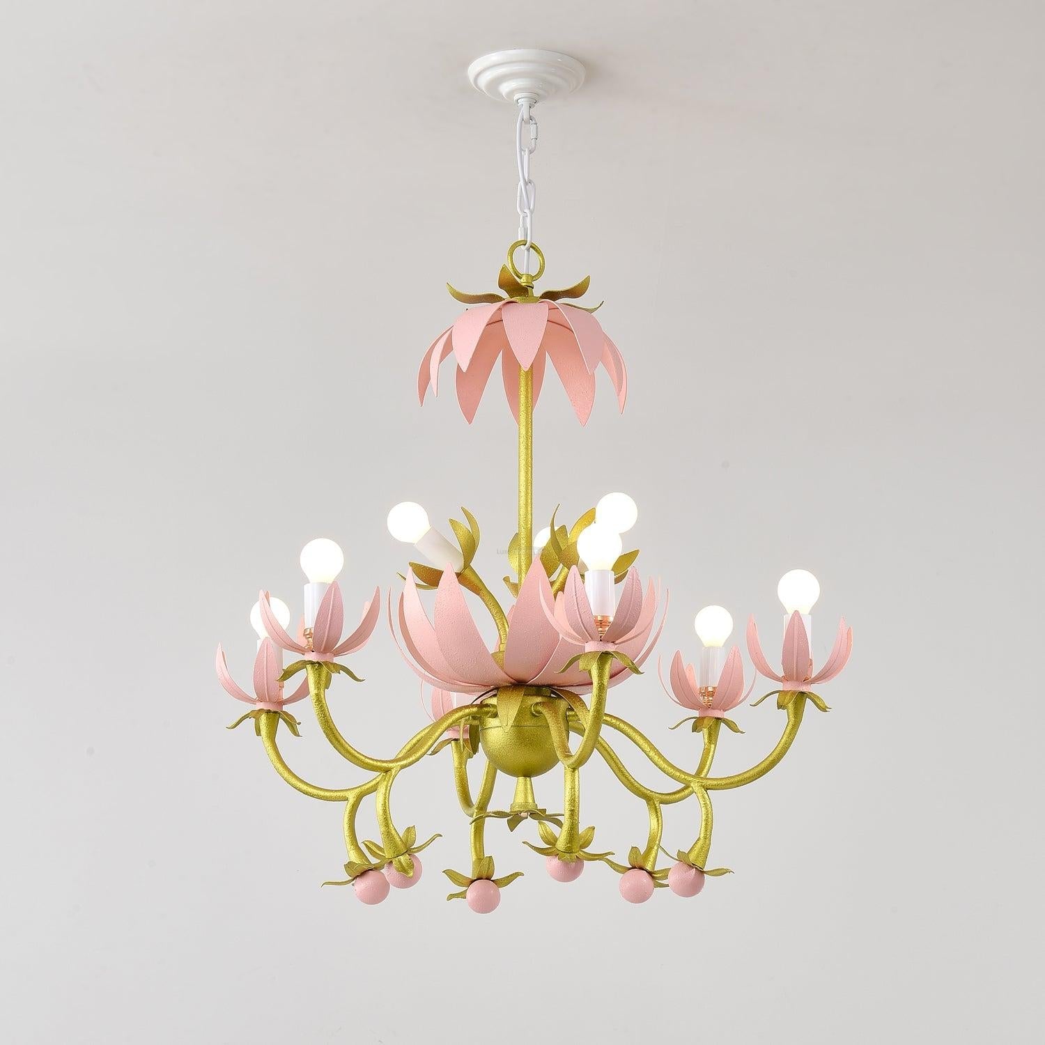 Mardi Gras Blossom Chandelier  Φ 25.6″ - -1-Luxehomezone