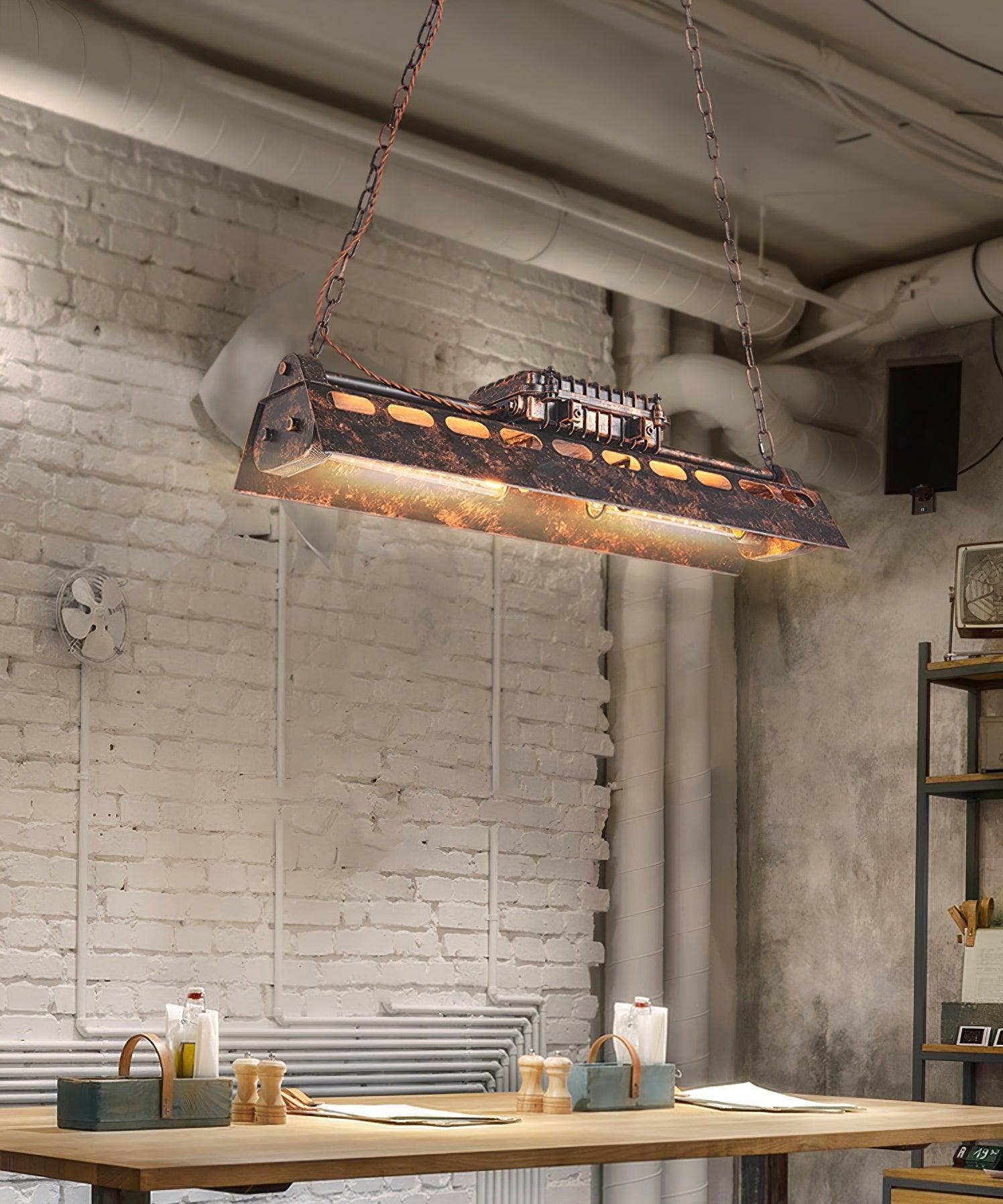 Industrial Steampunk Style Chandelier, Dining Table Lamp, Kitchen Island Lamp - Bar, Bloom, Optimized-1-Luxehomezone