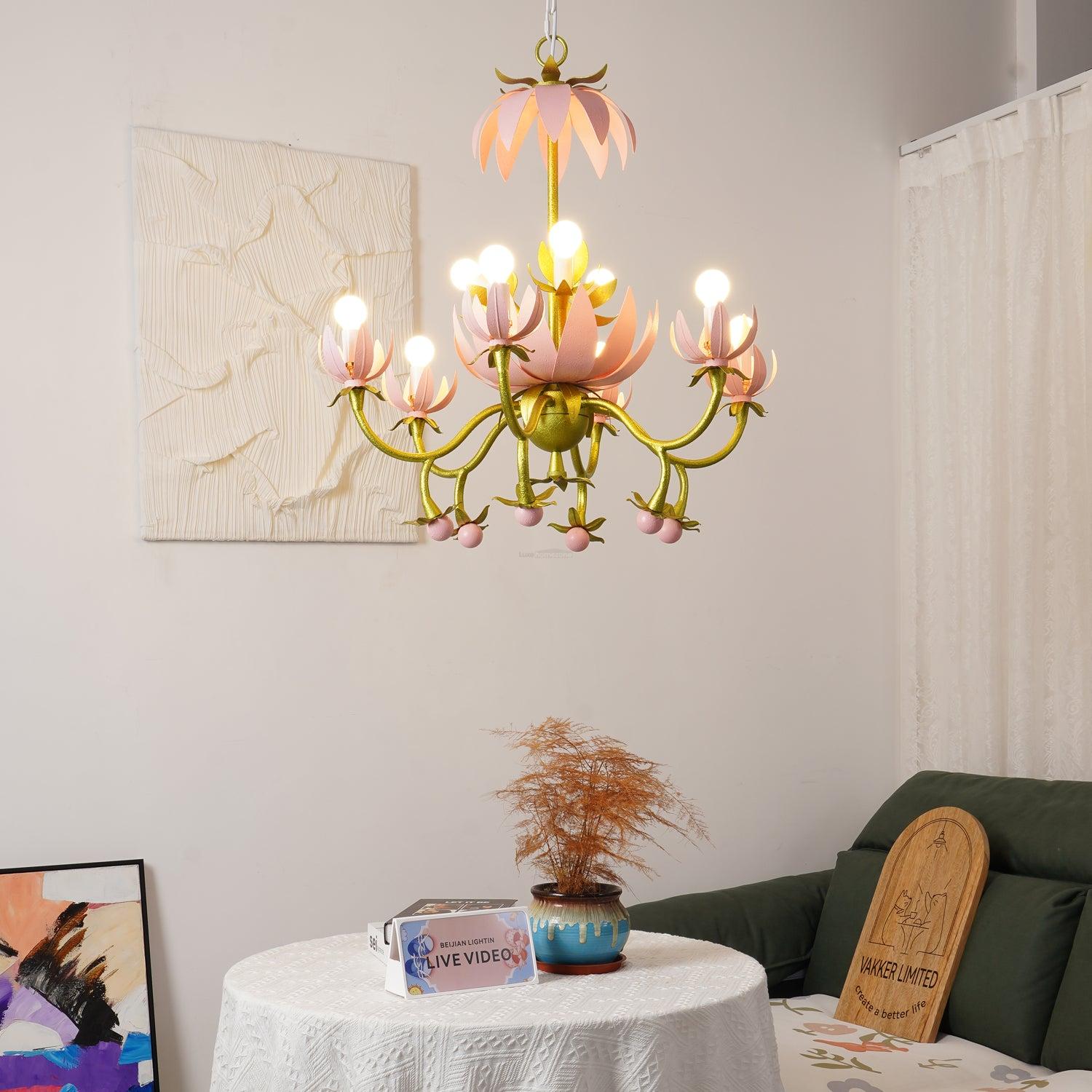 Mardi Gras Blossom Chandelier  Φ 25.6″ - -1-Luxehomezone