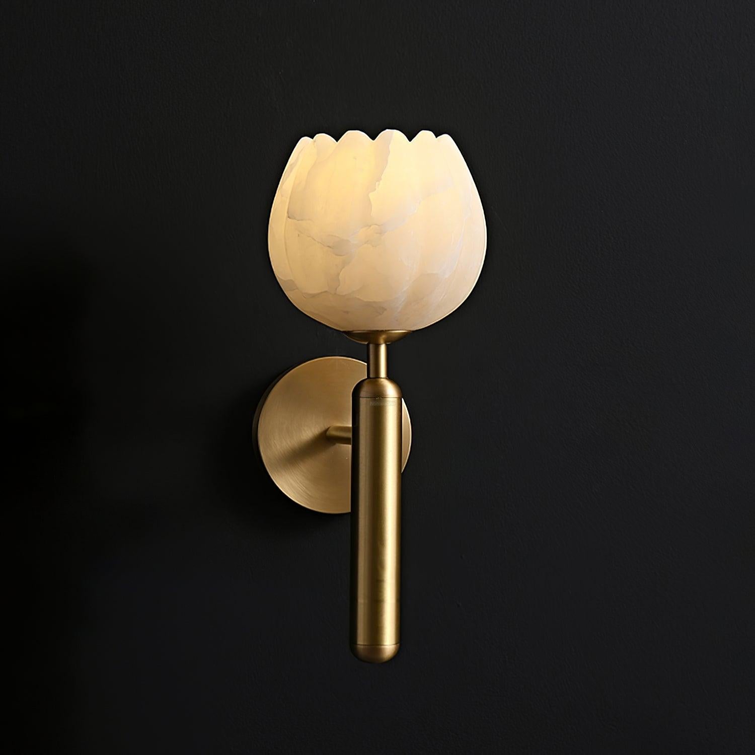 Mian Wall Sconce Alabaster - Alabaster, Alabaster Wall Lamp-1-Luxehomezone