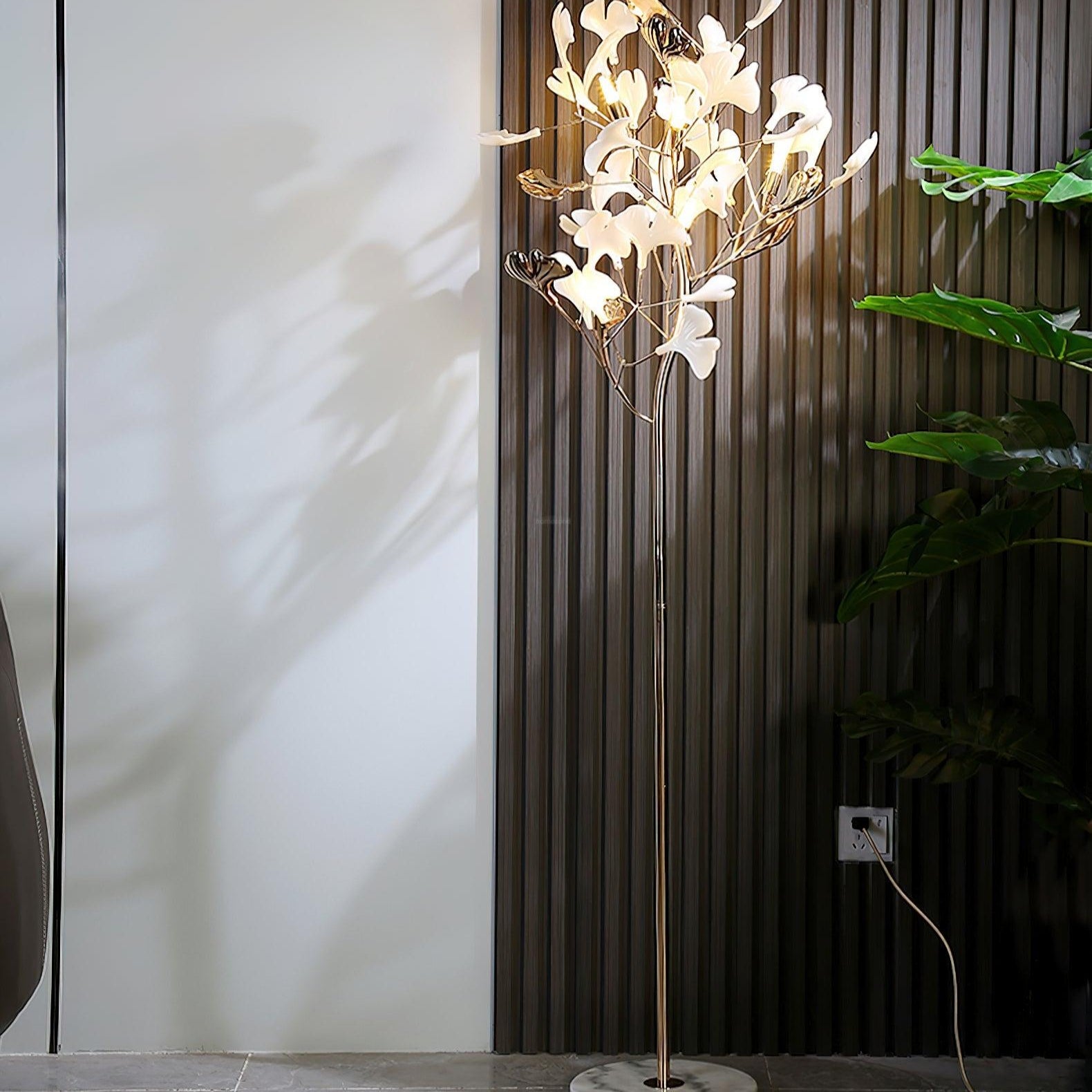 Gingko Leaves Floor Lamp - Gingko, Gingko Chandelier-1-Luxehomezone
