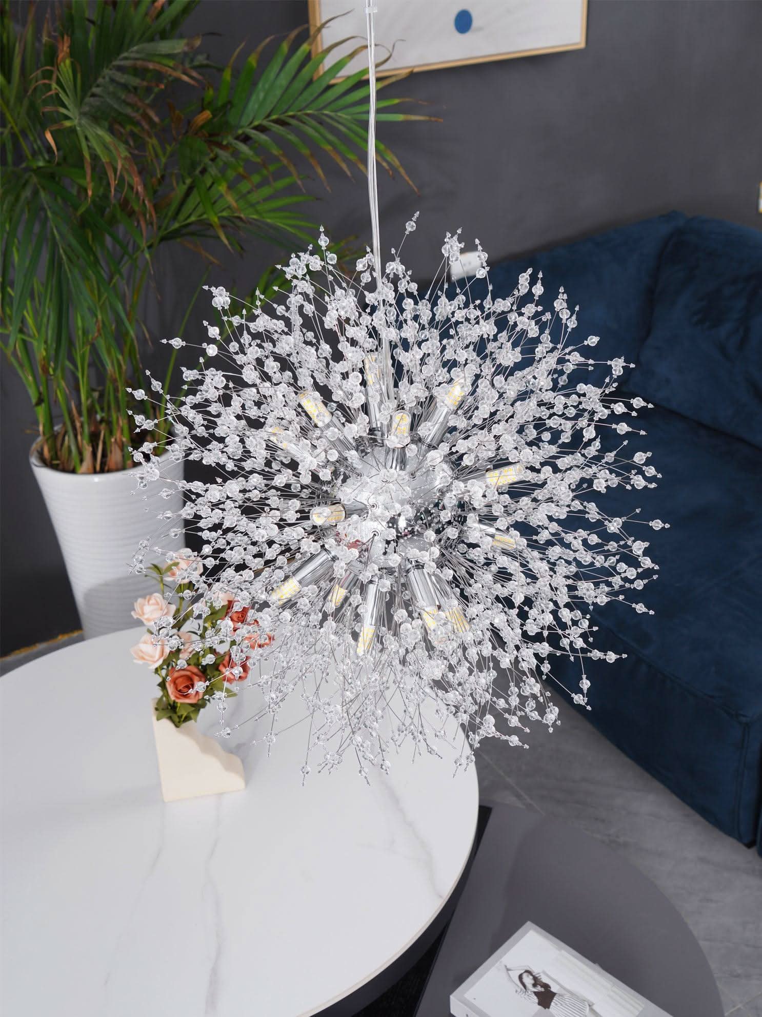 Crystal Dandelion Chandelier with 9/12/16 heads - Luxehomezone