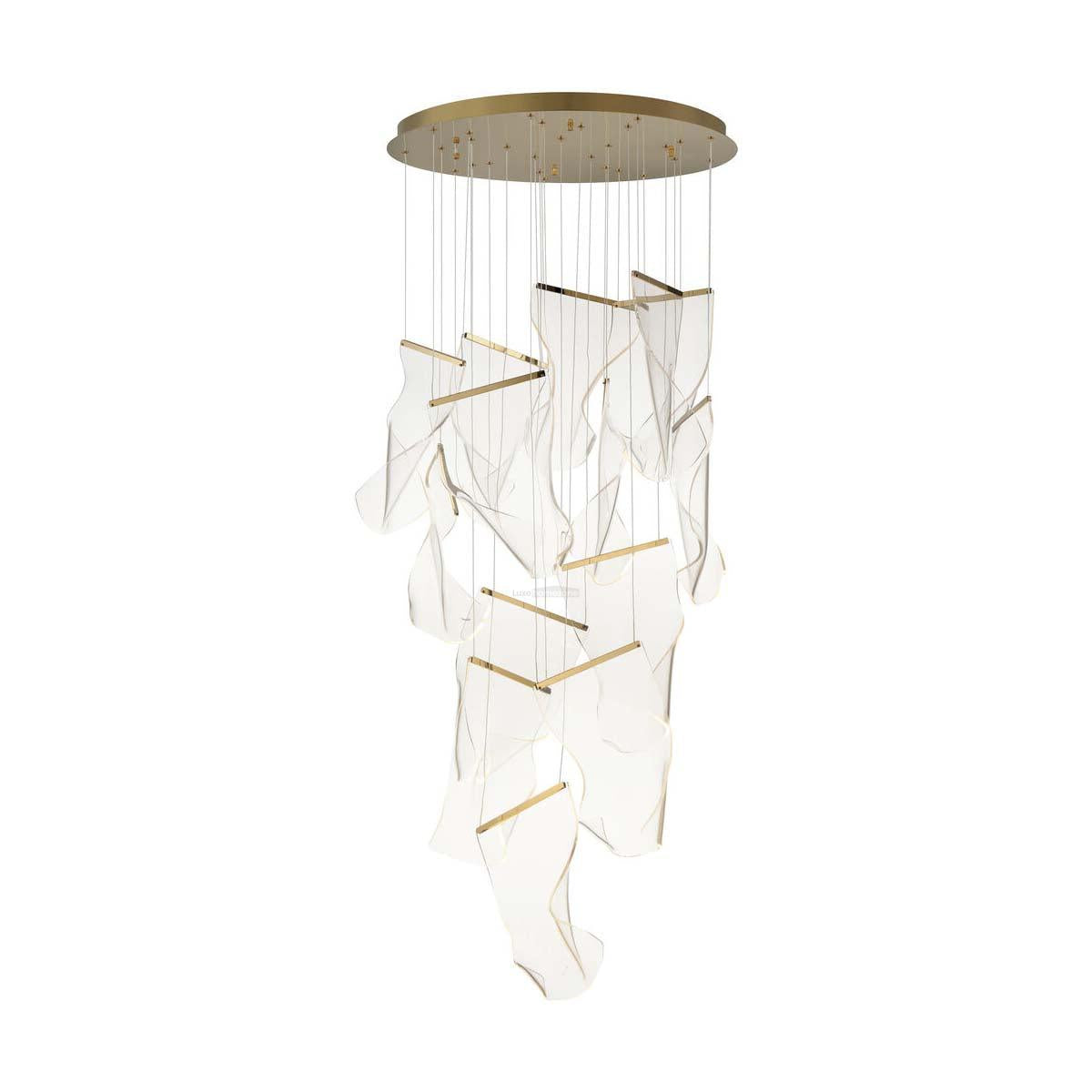 Acrylic Staircase Chandelier - Helia-1-Luxehomezone
