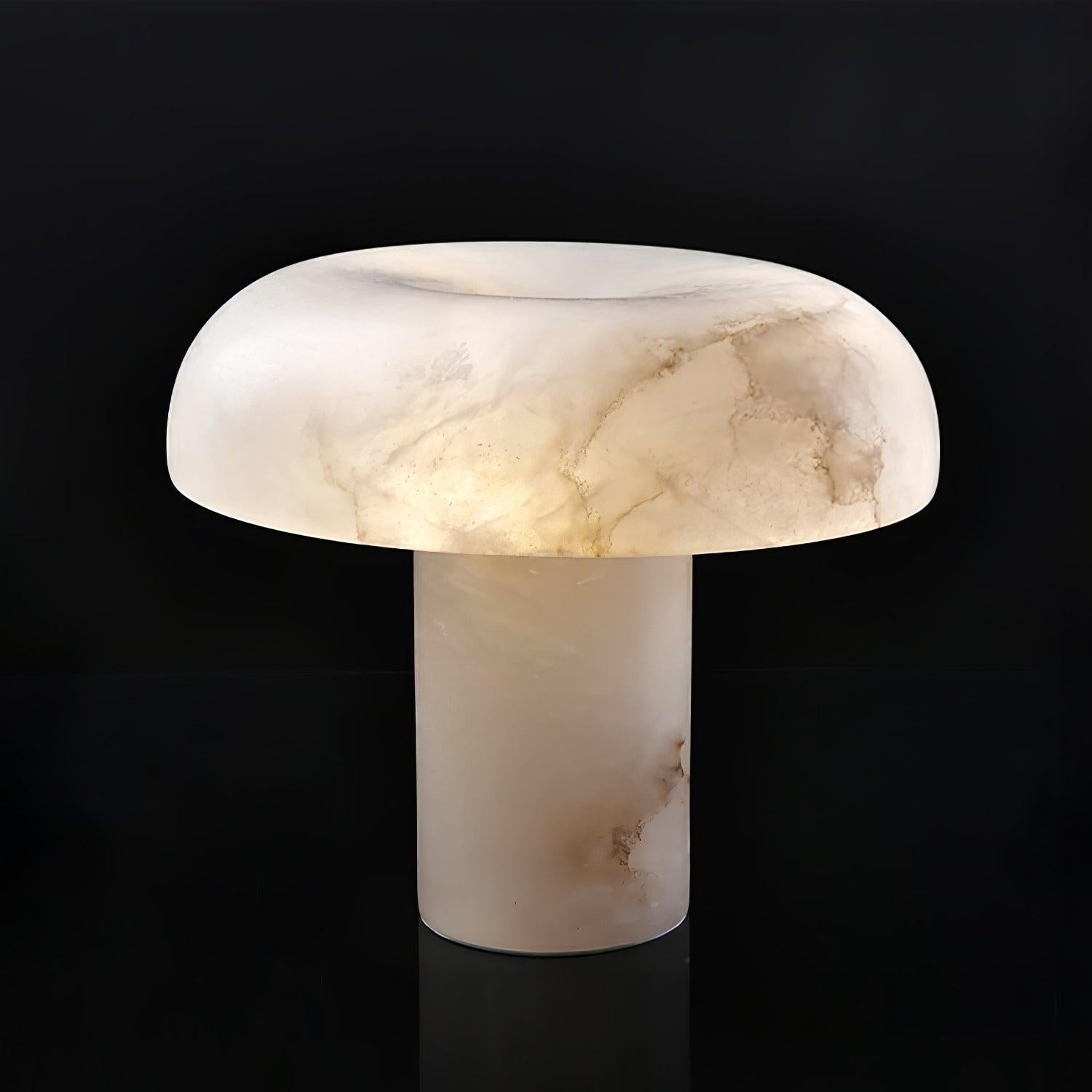Mushroom Table Lamp Style B - Alabaster-1-Luxehomezone