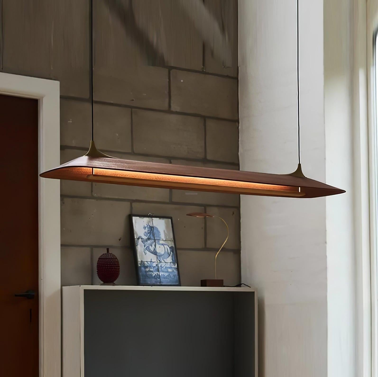 Luxehomezone Wooden Linear Chandelier - Bar-1-Luxehomezone