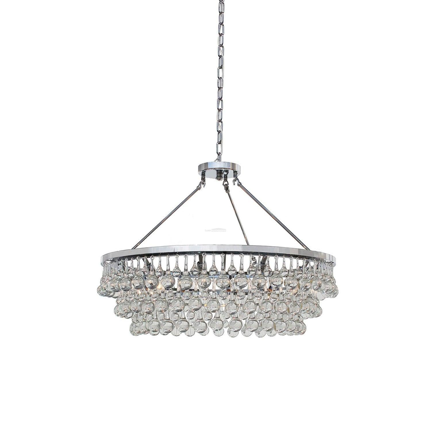 Unique Tiered Crystal Chandelier Φ 15.7″ - Crystals-1-Luxehomezone