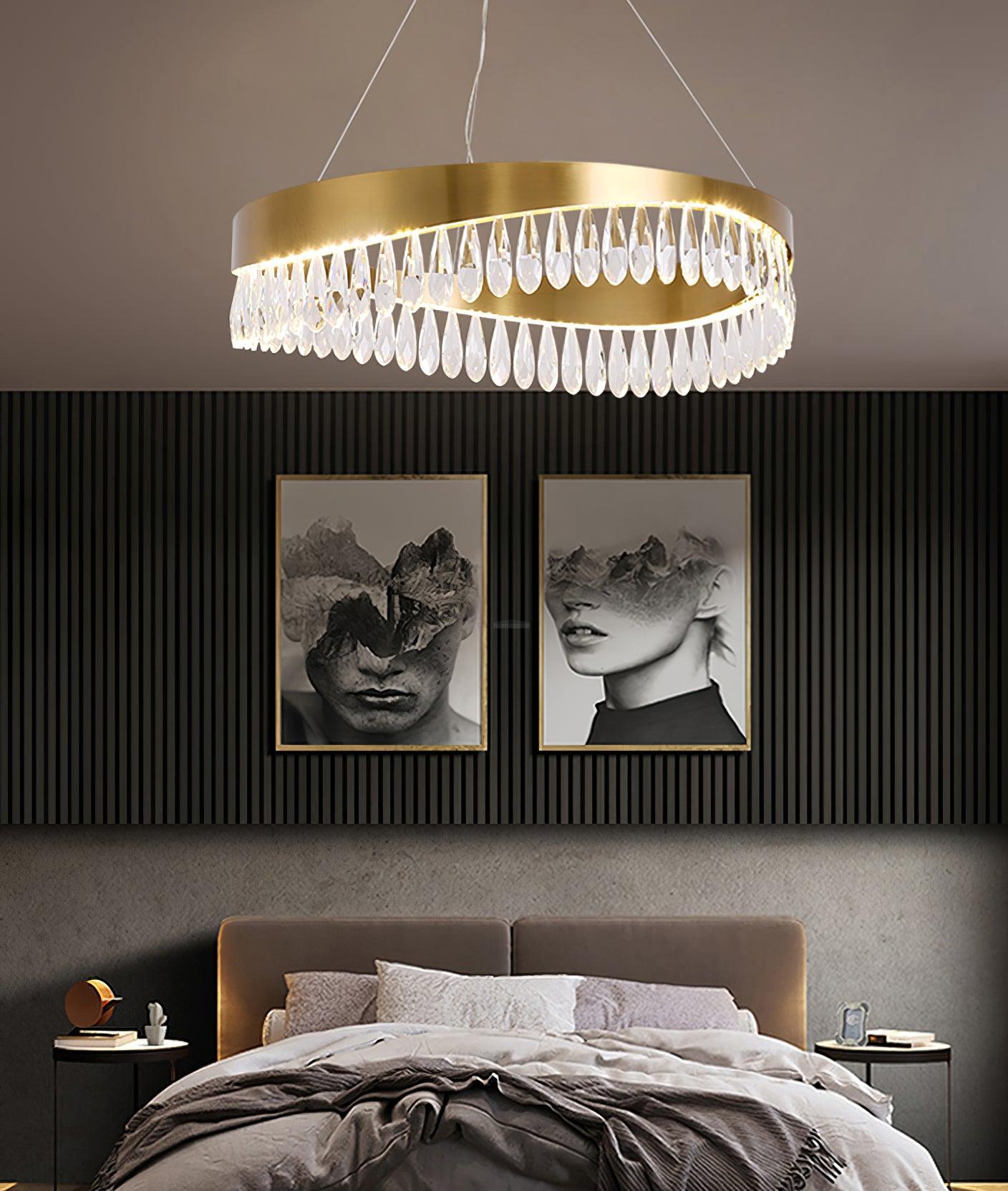 Crystal Sticks Round Chandelier - Luxehomezone