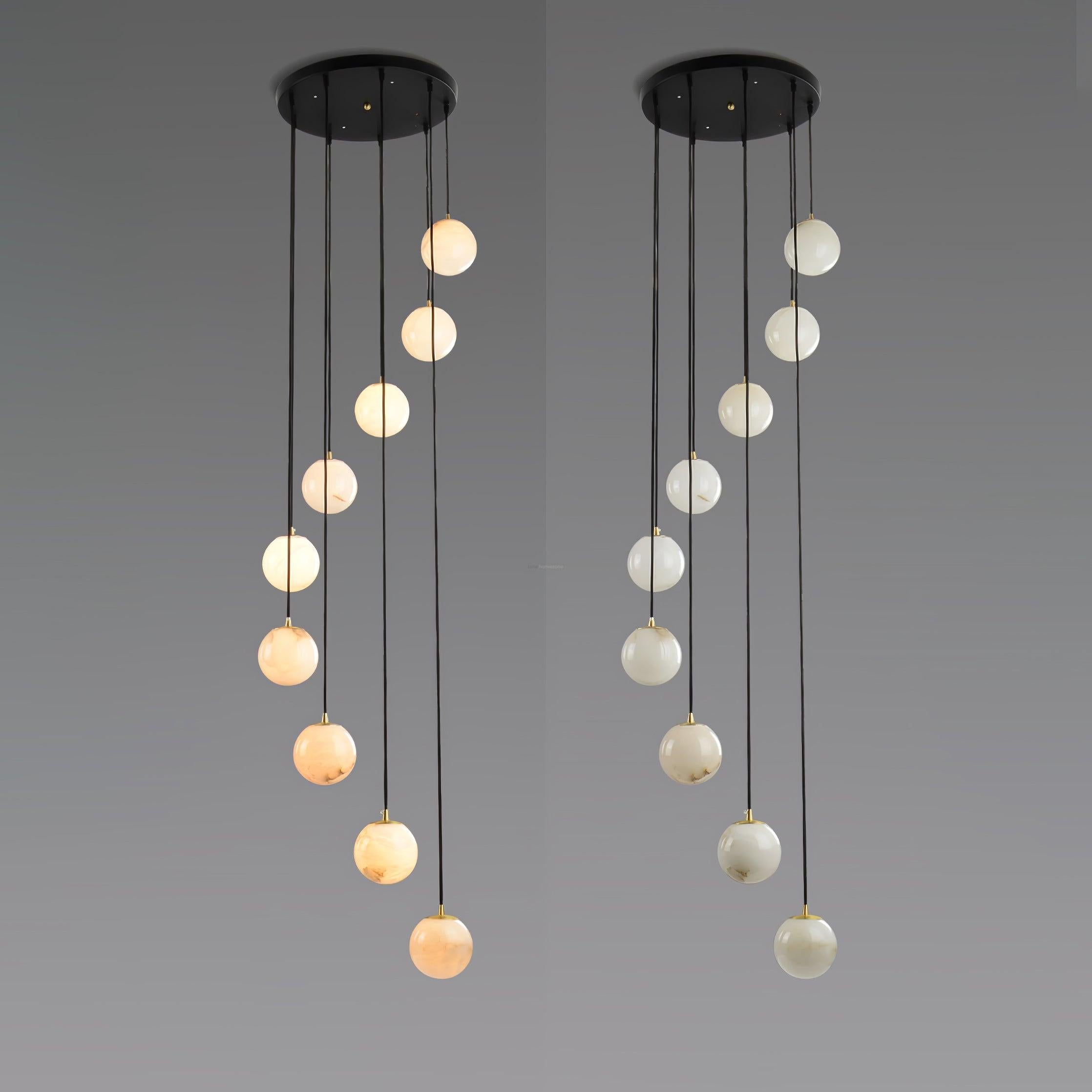 Alabaster Balls Cluster Chandelier with 3/5/7/9/16/18 heads - Luxehomezone