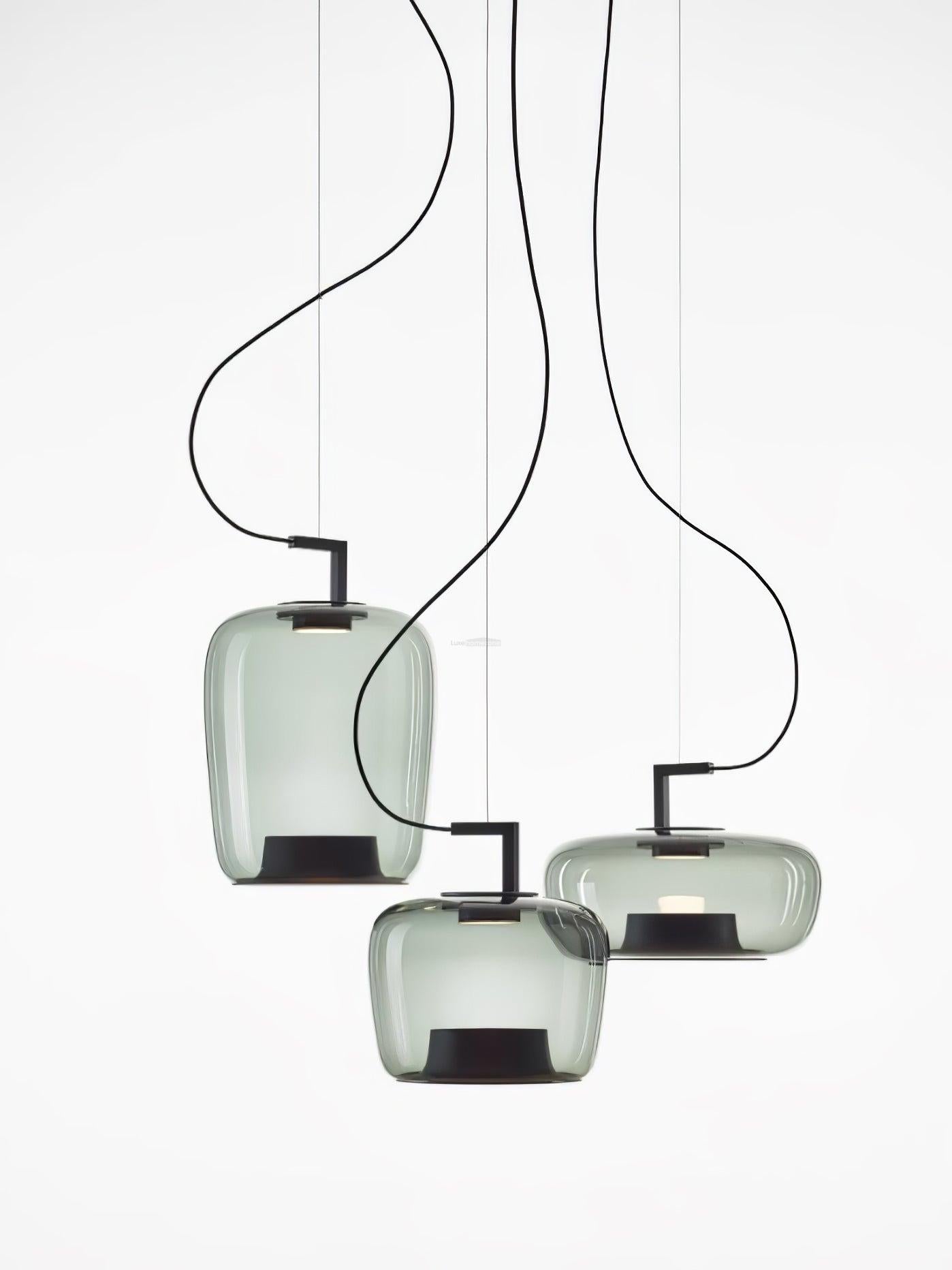 Doppelte Pendant - Art Glass-1-Luxehomezone