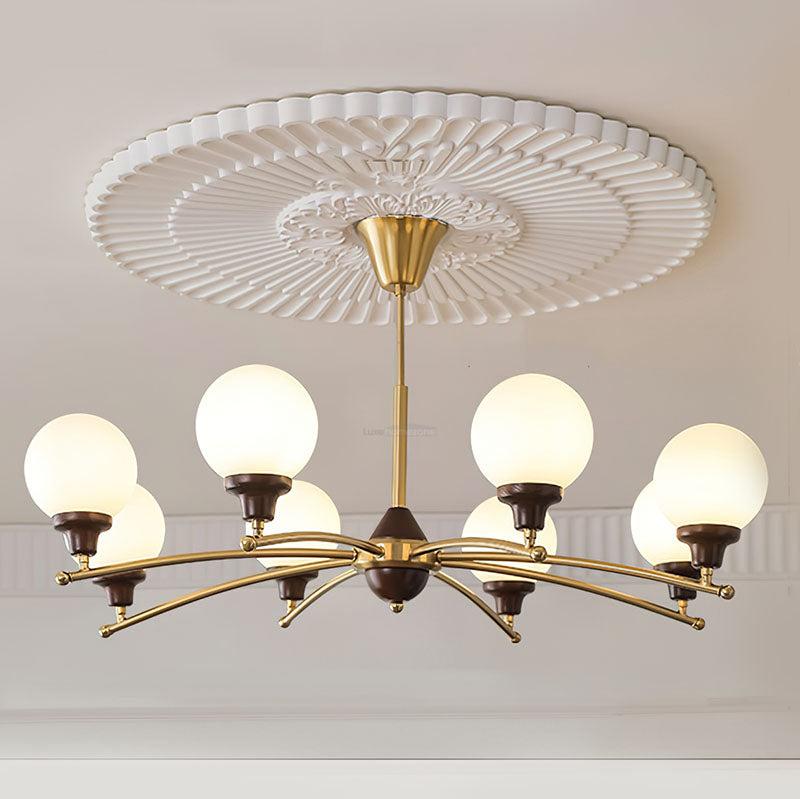 Walnut Glass Ball Chandelier ∅ 21.6″