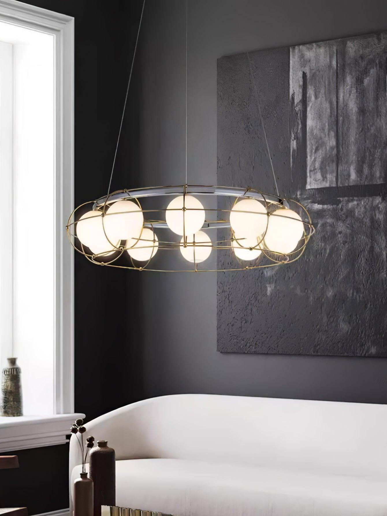 Maytoni Round/Linear Chandelier - Bend-1-Luxehomezone