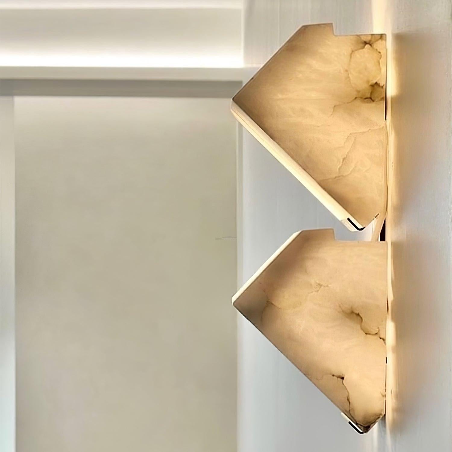 Alabaster Staircase Wall Sconce - Alabaster, Alabaster Wall Lamp-1-Luxehomezone